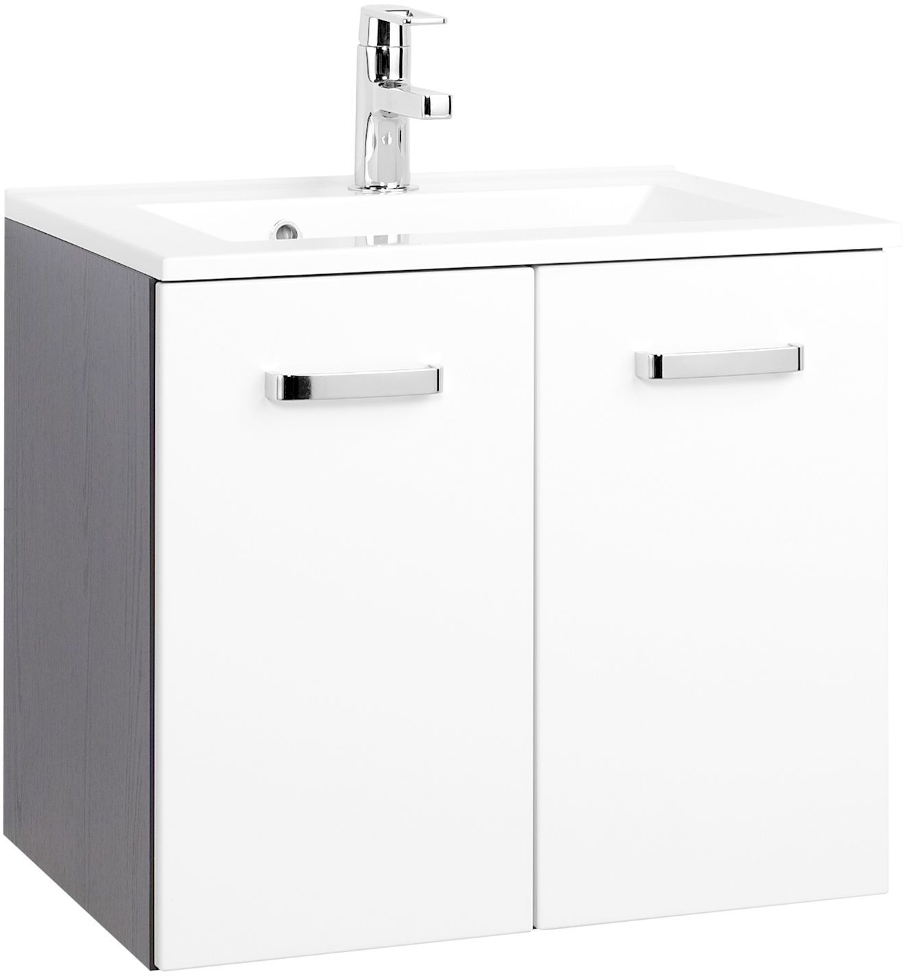 Meuble sous vasque 60 avec vasque en fonte minérale BOLOGNA Meuble sous vasque 60 avec vasque en fonte minérale BOLOGNA