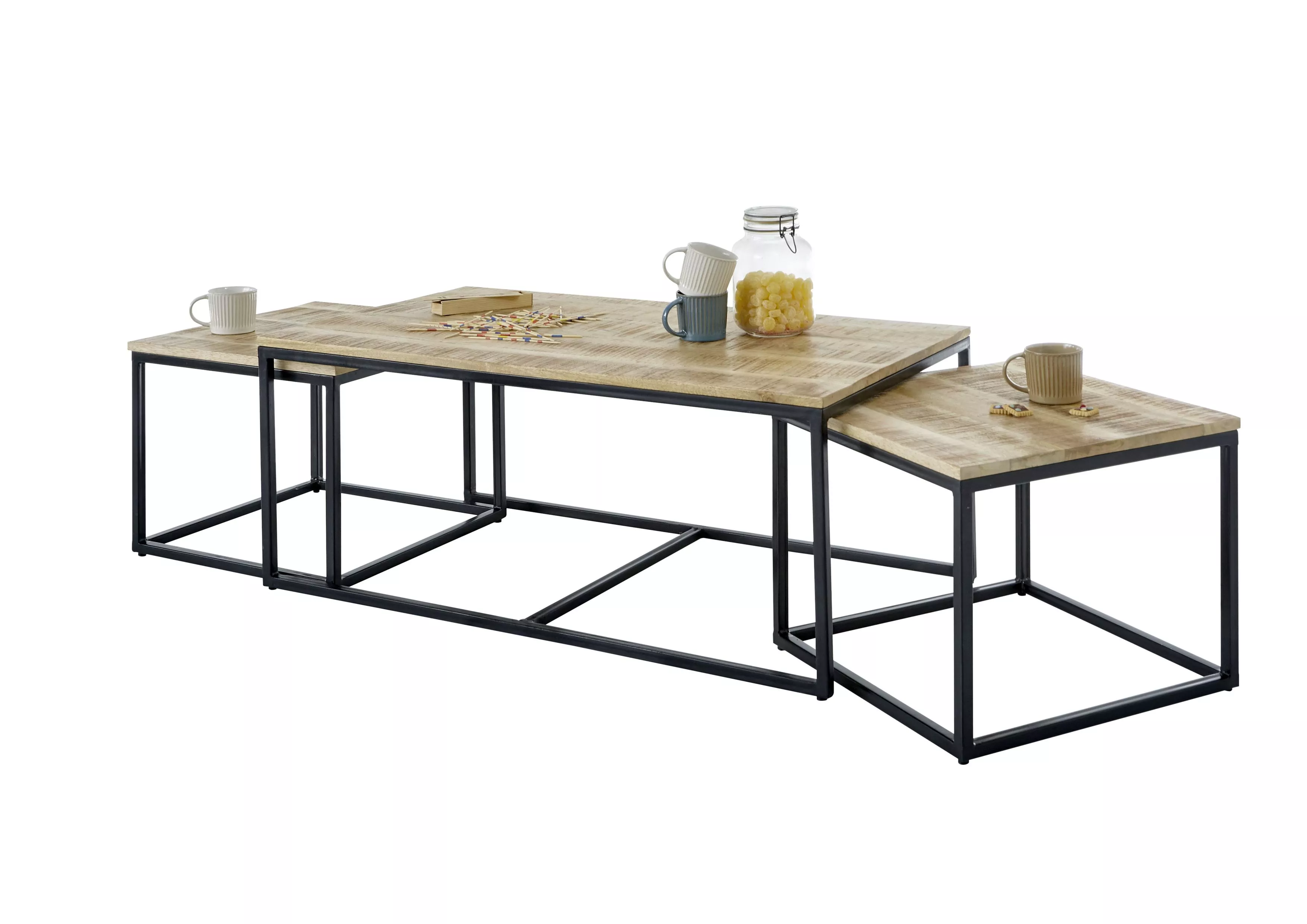 Lot de 3 tables basses gigognes HARRY