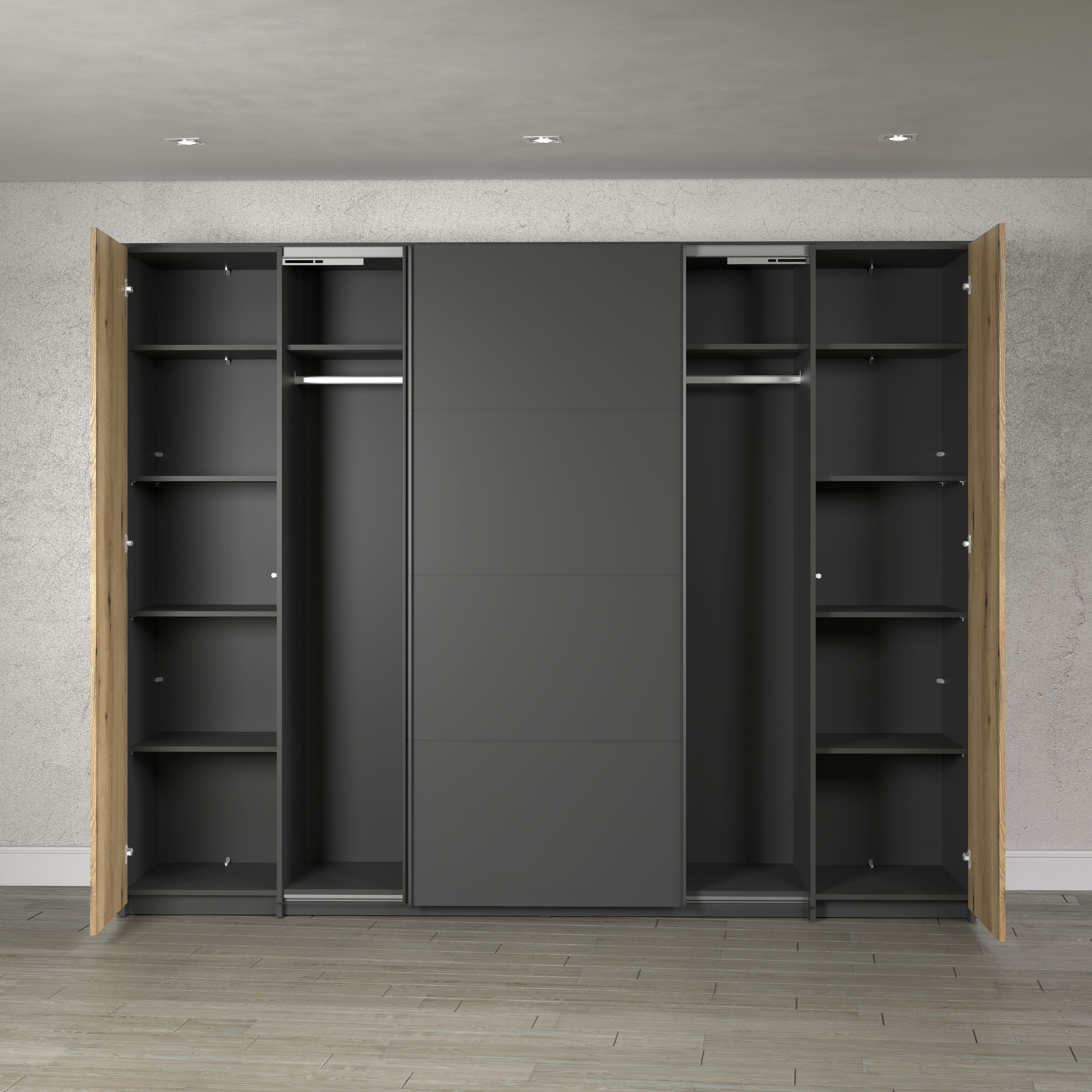 Armoire à portes battantes et coulissantes ESTEBAN