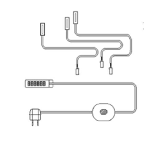 Lot de 3 éclairages LED sous tablette HIT/JAZZ 1100-766-00