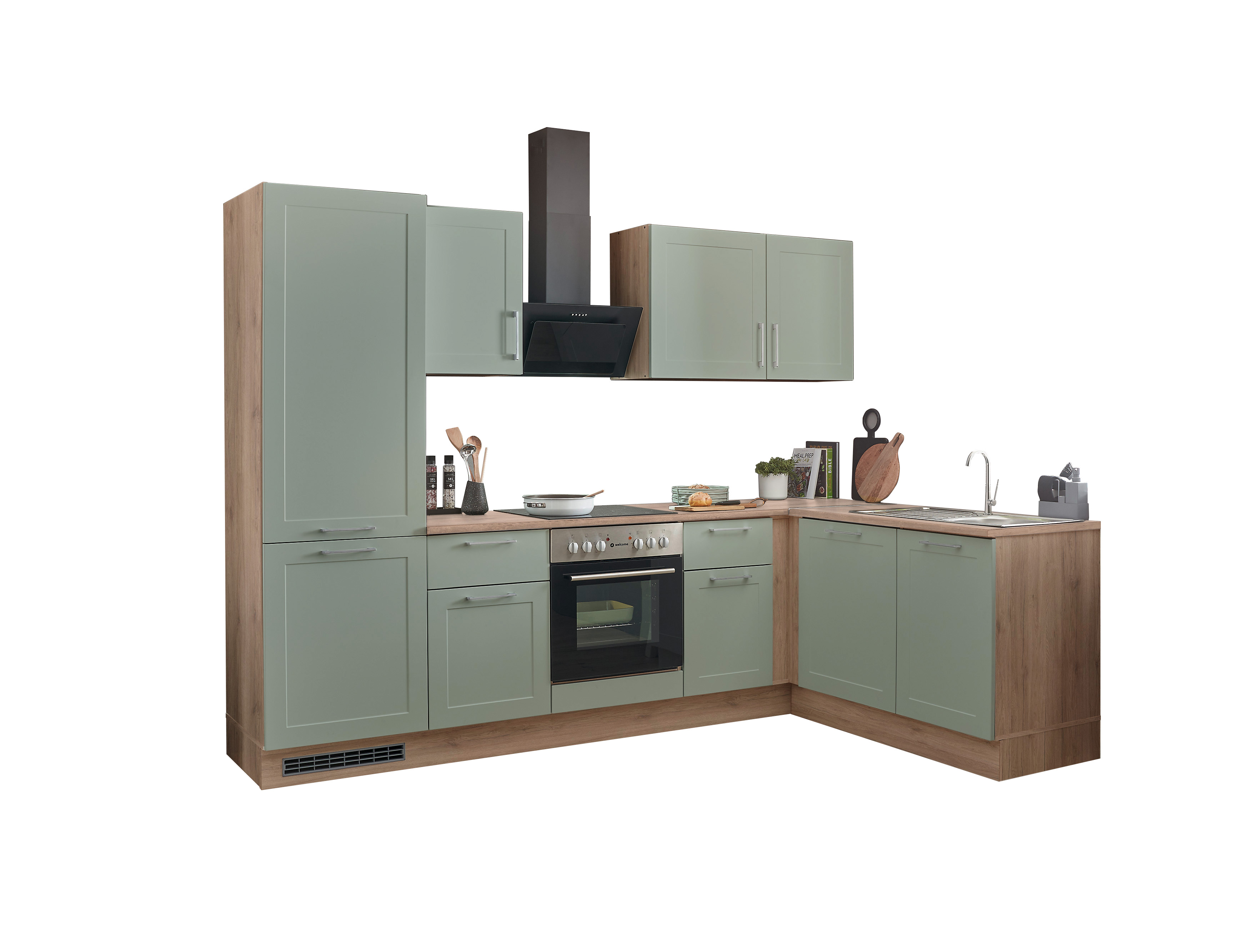 Bloc cuisine avec électroménager HASTINGS (cuisine d'angle-réfrigérateur) II Bloc cuisine avec électroménager HASTINGS (cuisine d'angle-réfrigérateur) II