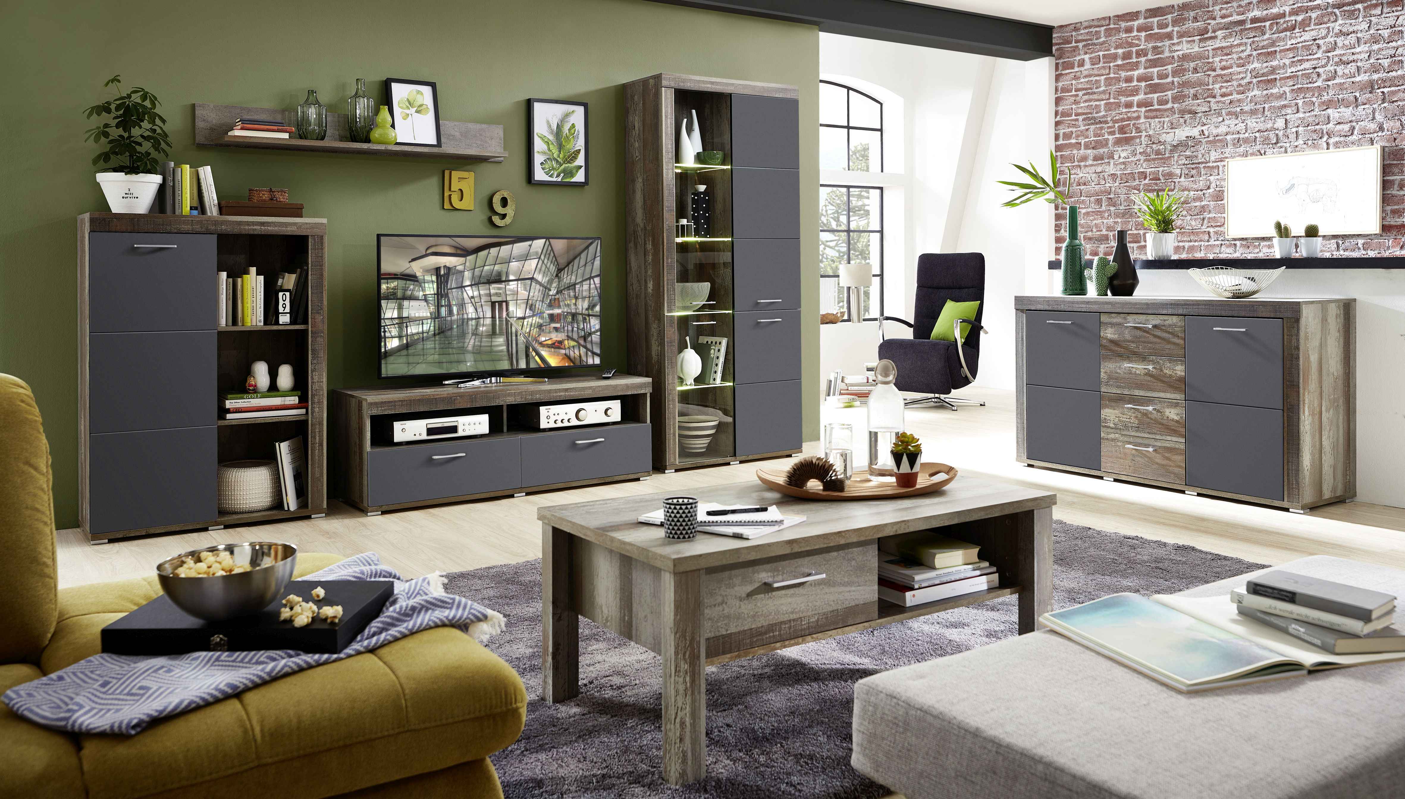 Mur TV avec bahut et table basse CROWN X
