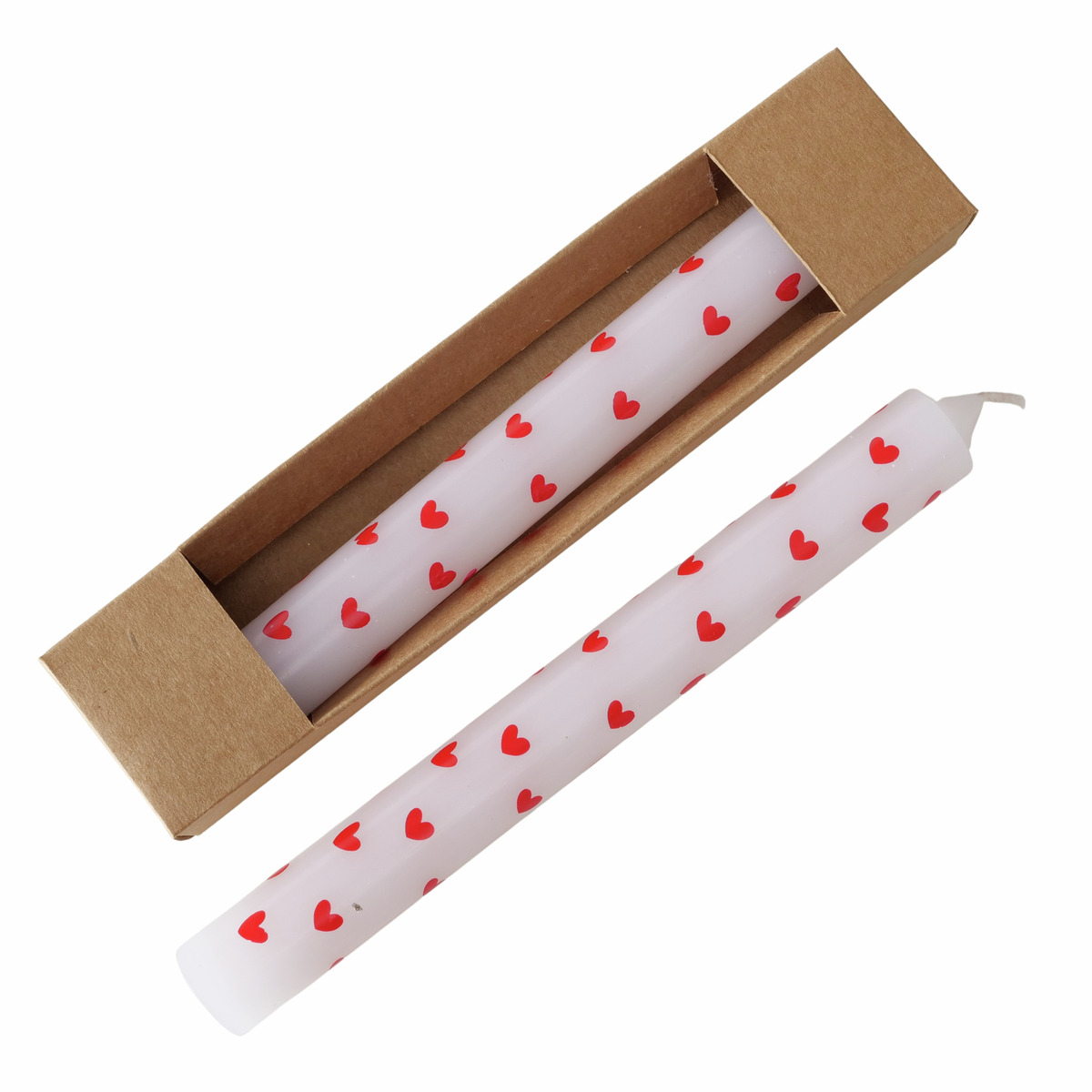 Lot de chandelles avec cœurs  LILIN