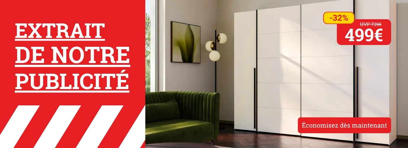 MEGA Prix! Armoire à portes battantes et coulissantes NARAGO -> Découvrez-la ici