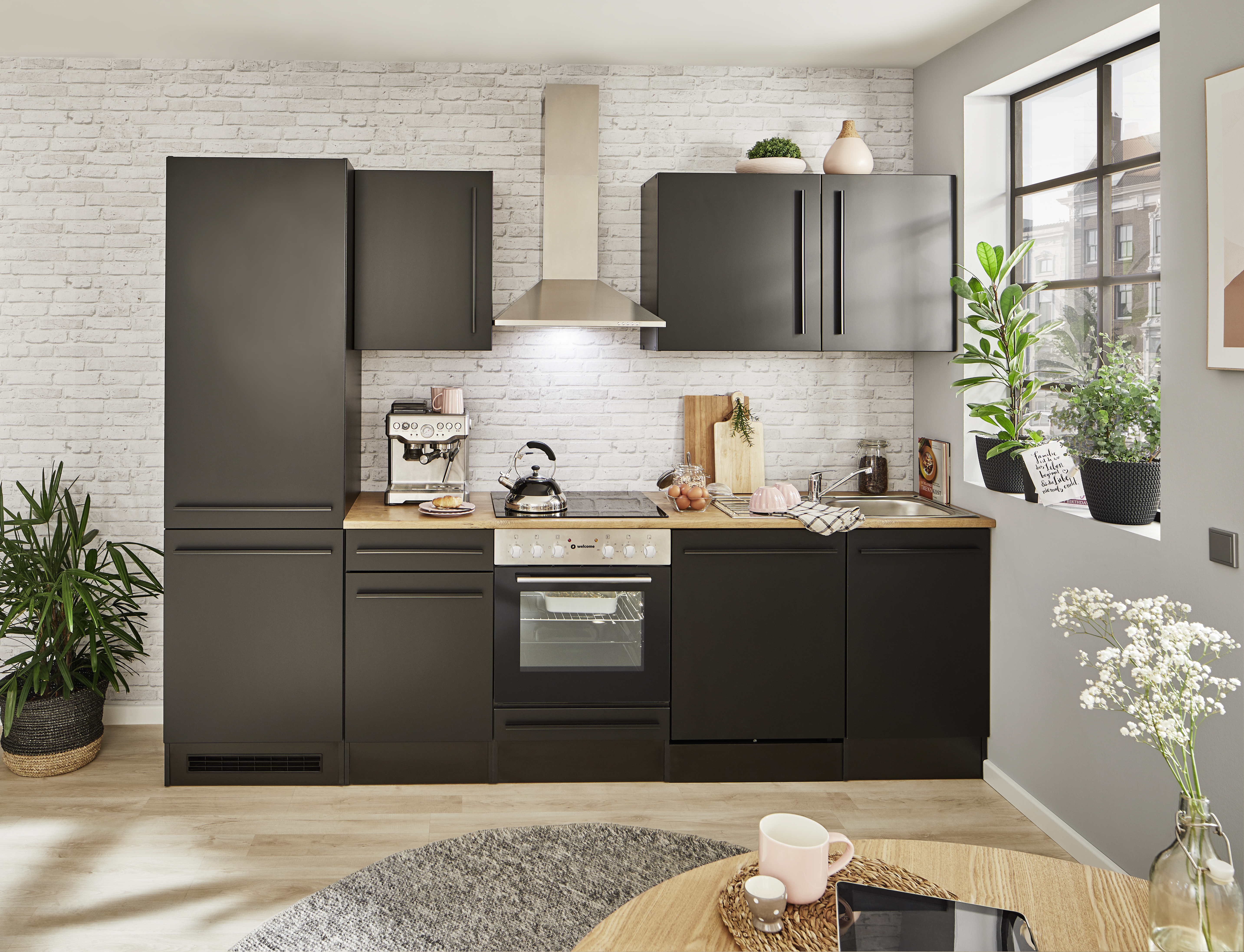 Bloc cuisine avec électroménager JAZZ 8 (bloc cuisine-réfrigérateur) II