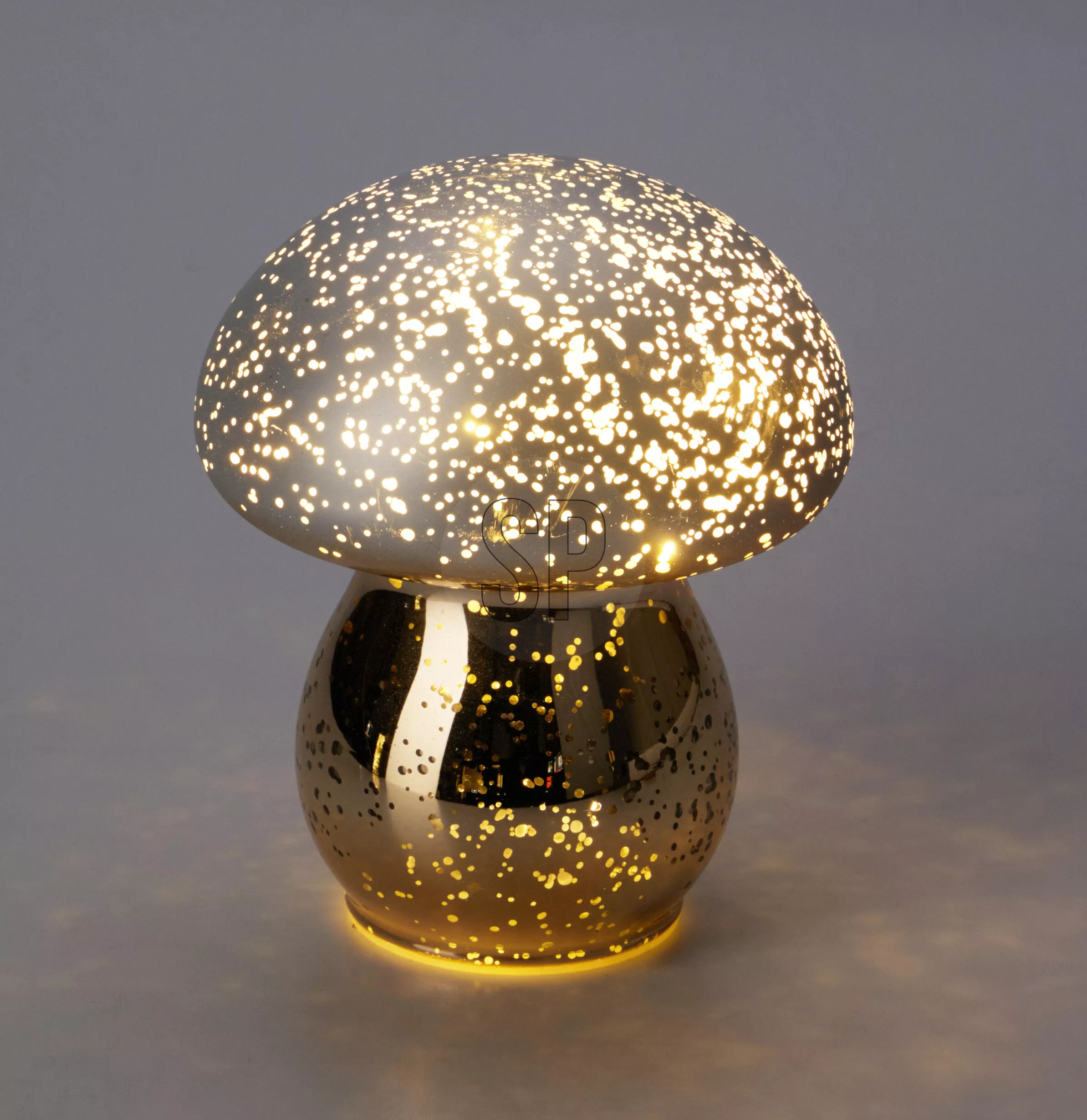 Champignon en verre avec LED DEKO