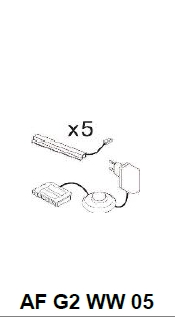 Eclairage de fond 5 pièces CATANIA CHAMBORD AF G2 WW 05