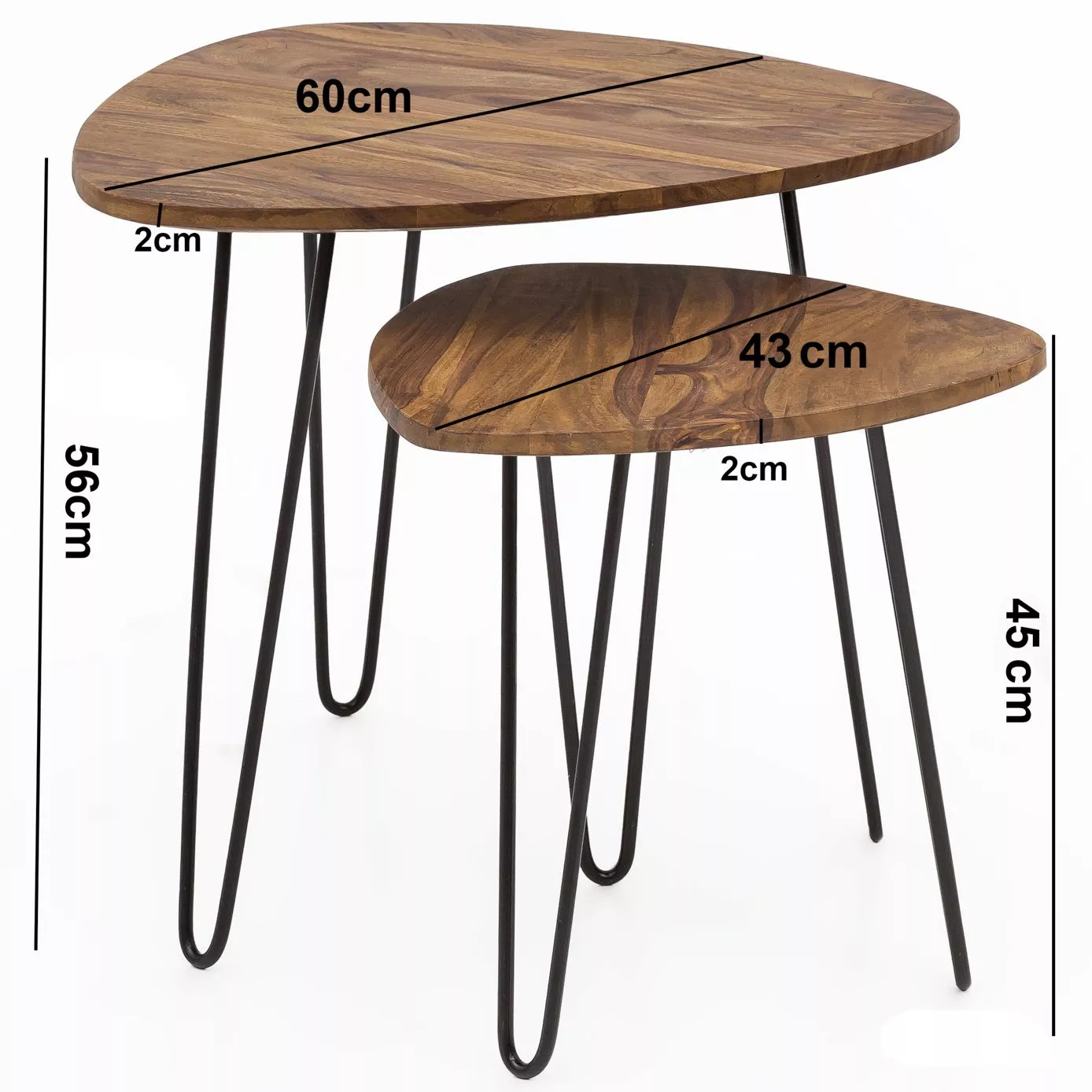 Lot de 2 tables d'appoint MAE HONG SON Lot de 2 tables d'appoint MAE HONG SON