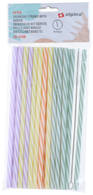 Lot de 25 pailles réutilisables  ALPINA Lot de 25 pailles réutilisables  ALPINA