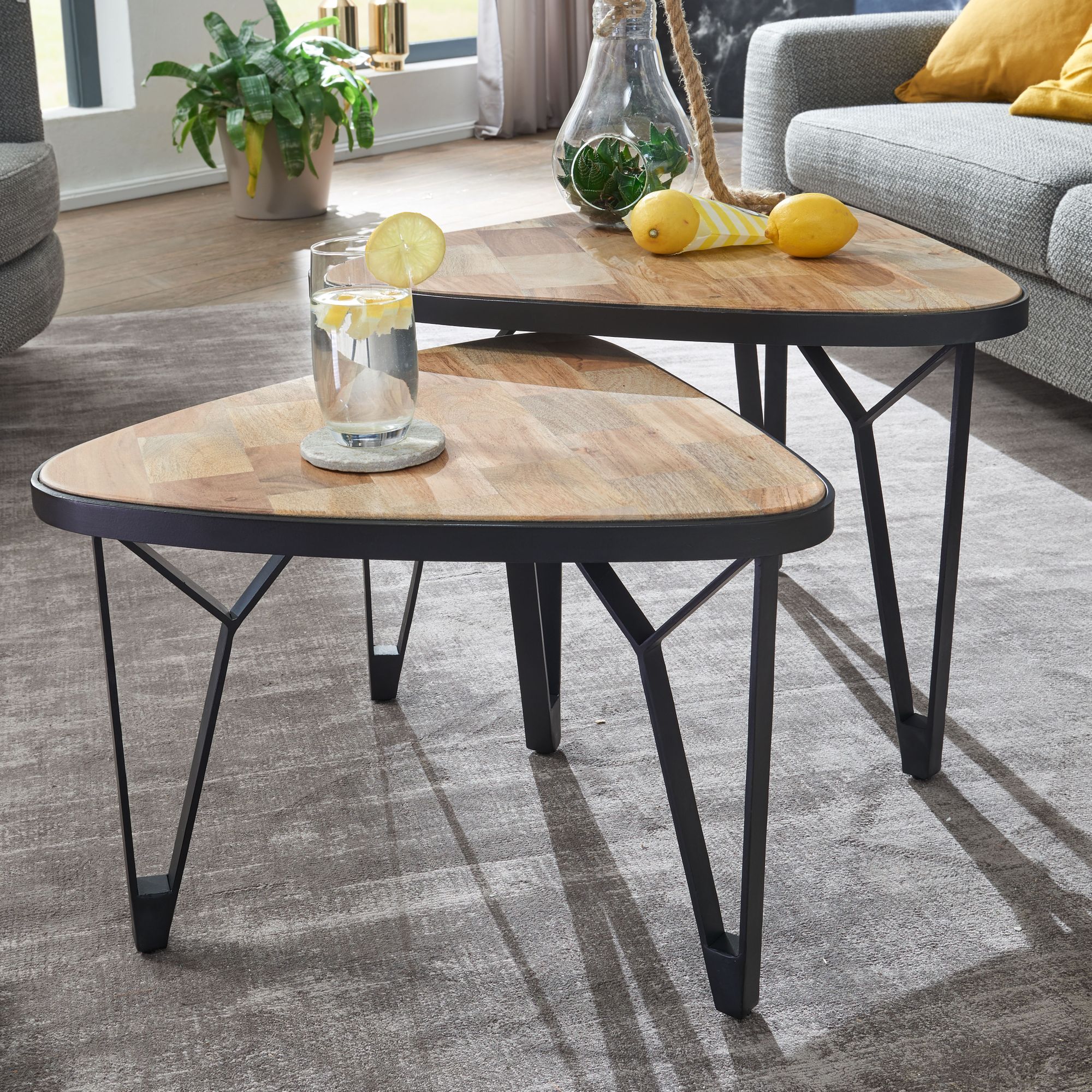 Lot de 2 tables basses DOI KIAULOM