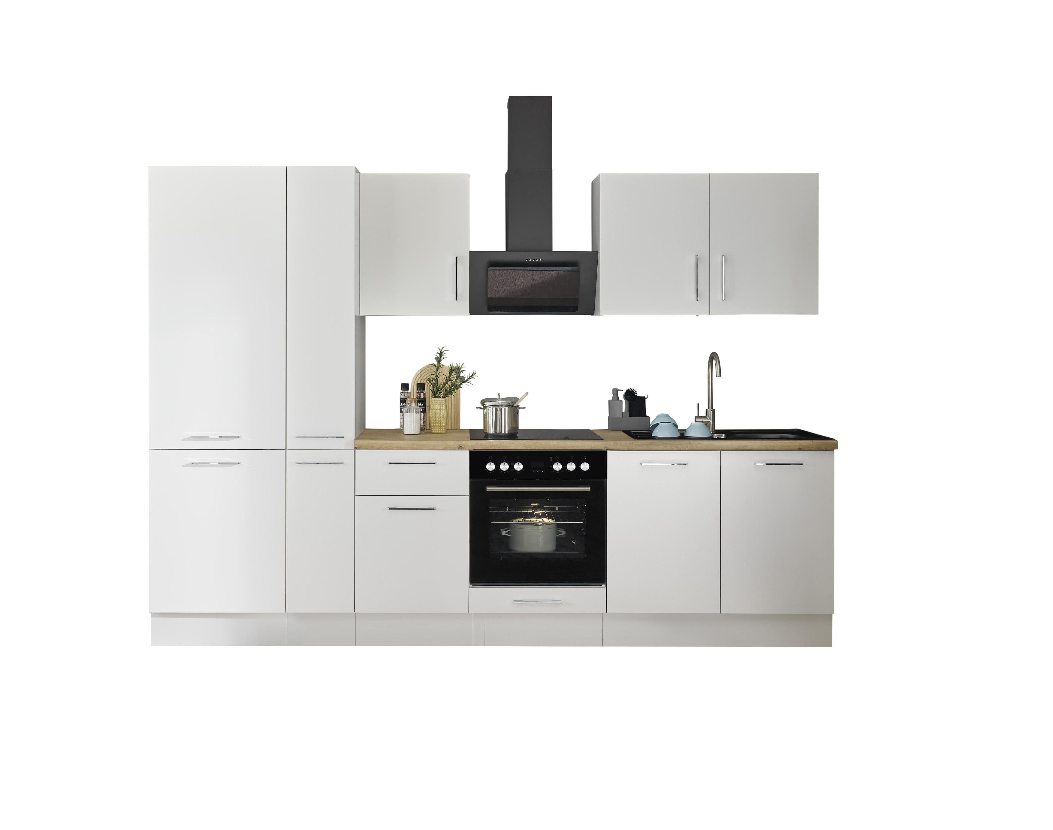 Bloc cuisine avec électroménager CORNWALL (bloc cuisine-réfrigérateur-armoire coulissante) II Bloc cuisine avec électroménager CORNWALL (bloc cuisine-réfrigérateur-armoire coulissante) II