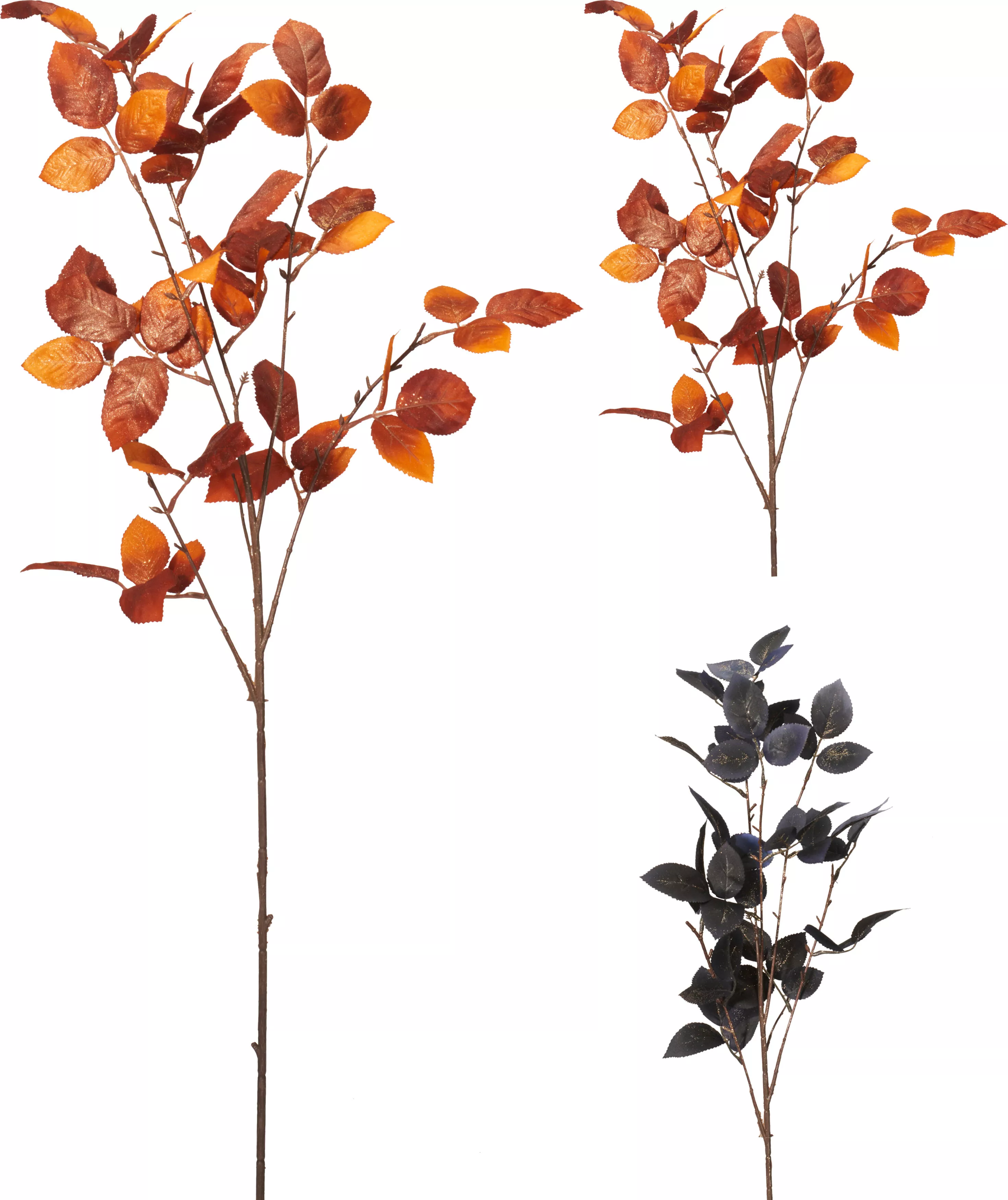 Branche d’automne feuilles pailletées 68cm