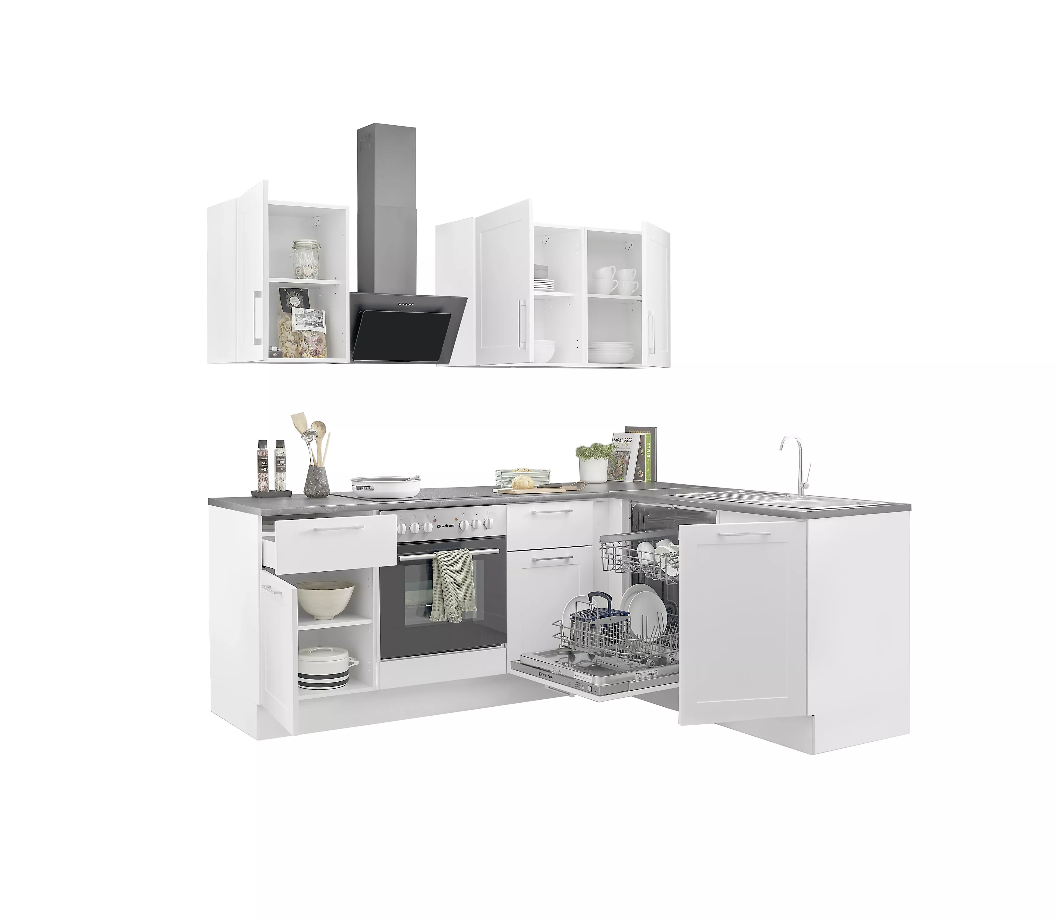 Bloc cuisine avec électroménager HASTINGS (cuisine d'angle) I