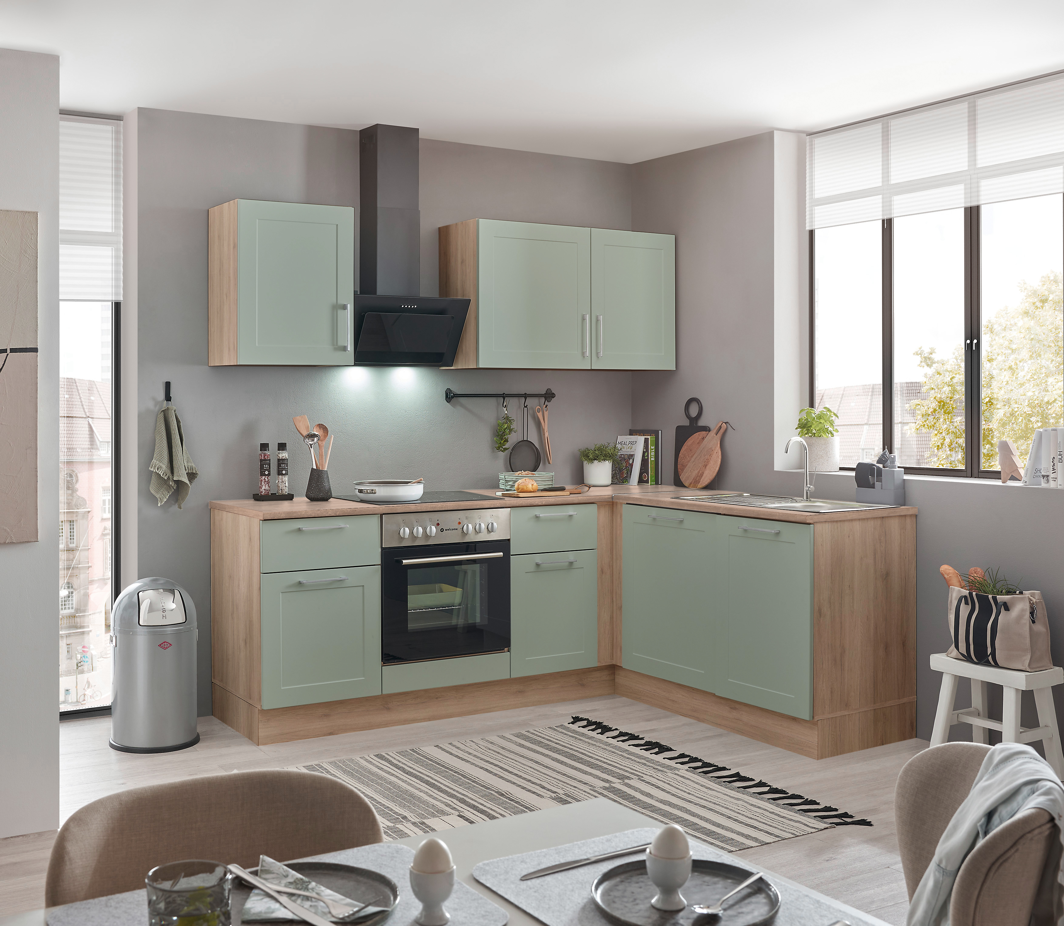 Bloc cuisine avec électroménager HASTINGS (cuisine d'angle) II