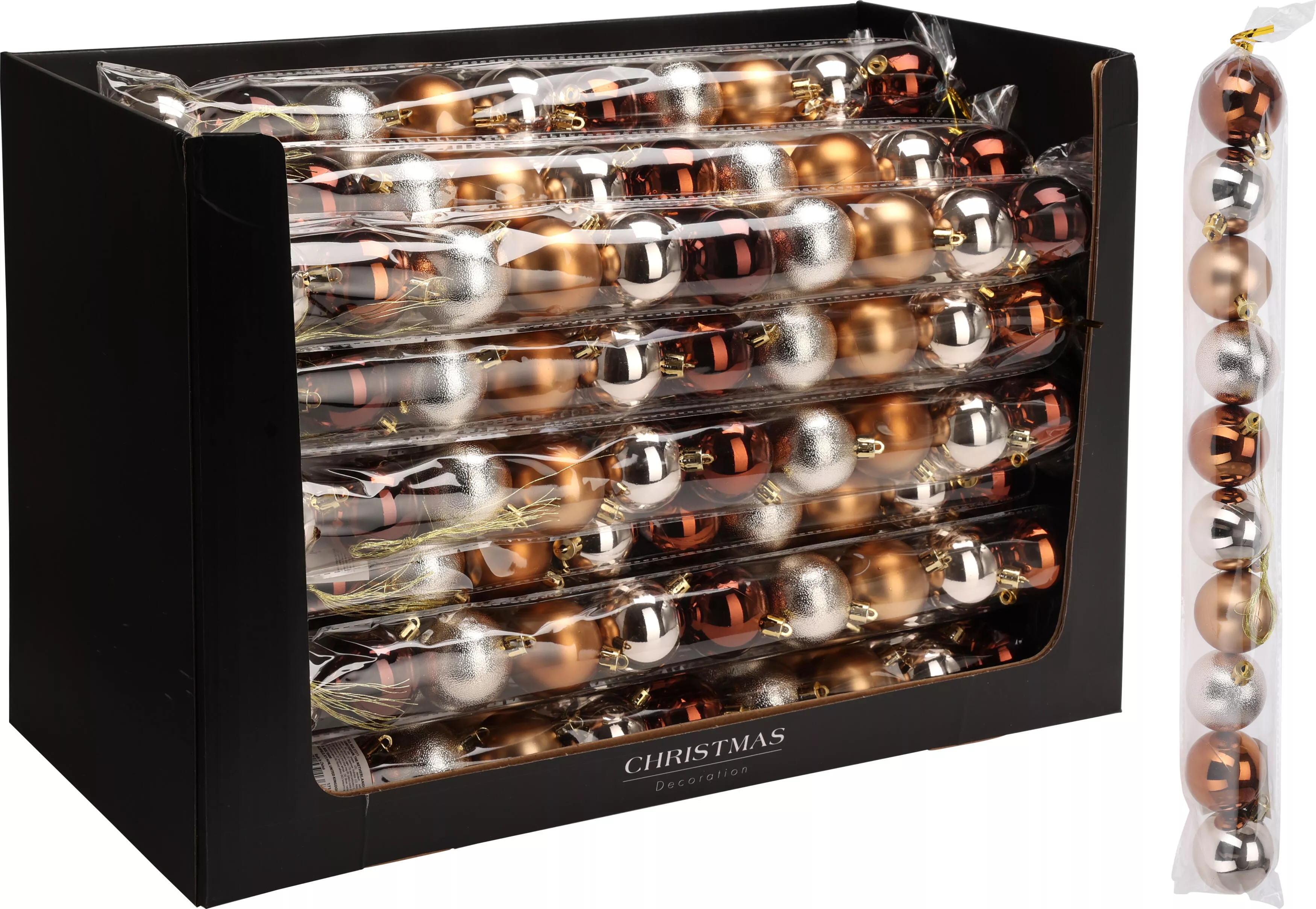 Lot de 10 boules de Noël CHRISTMAS