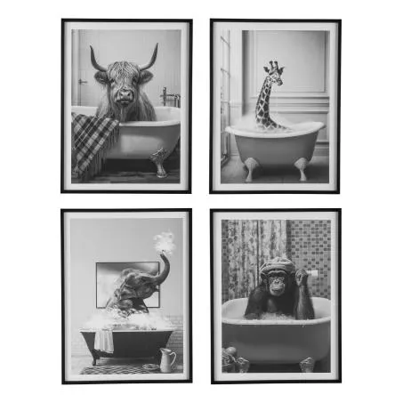 Toile Animaux dans une baignoire ANIMAL FREAKY