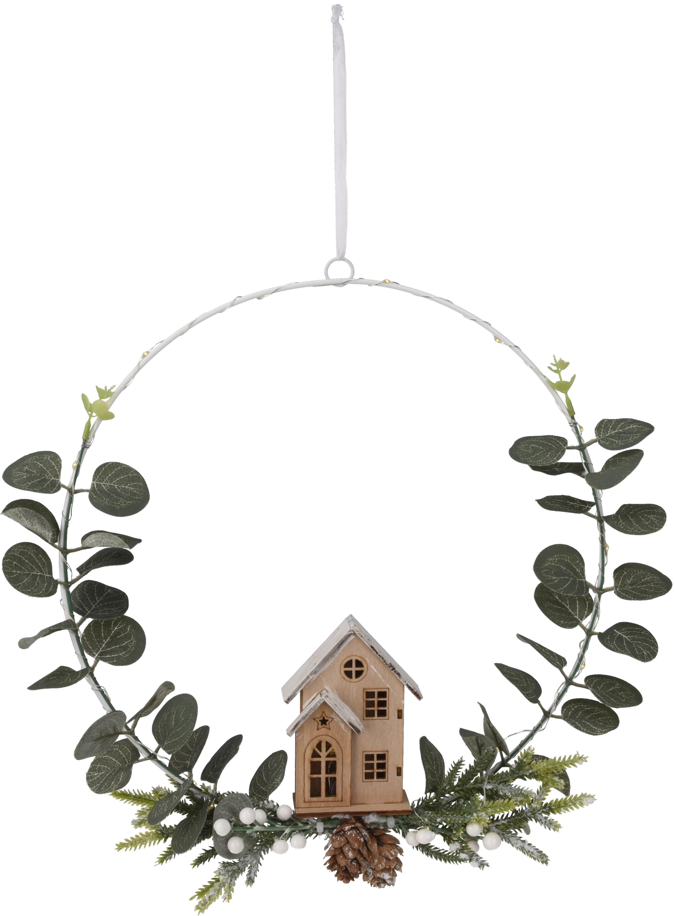 Couronne LED avec maison HOME
