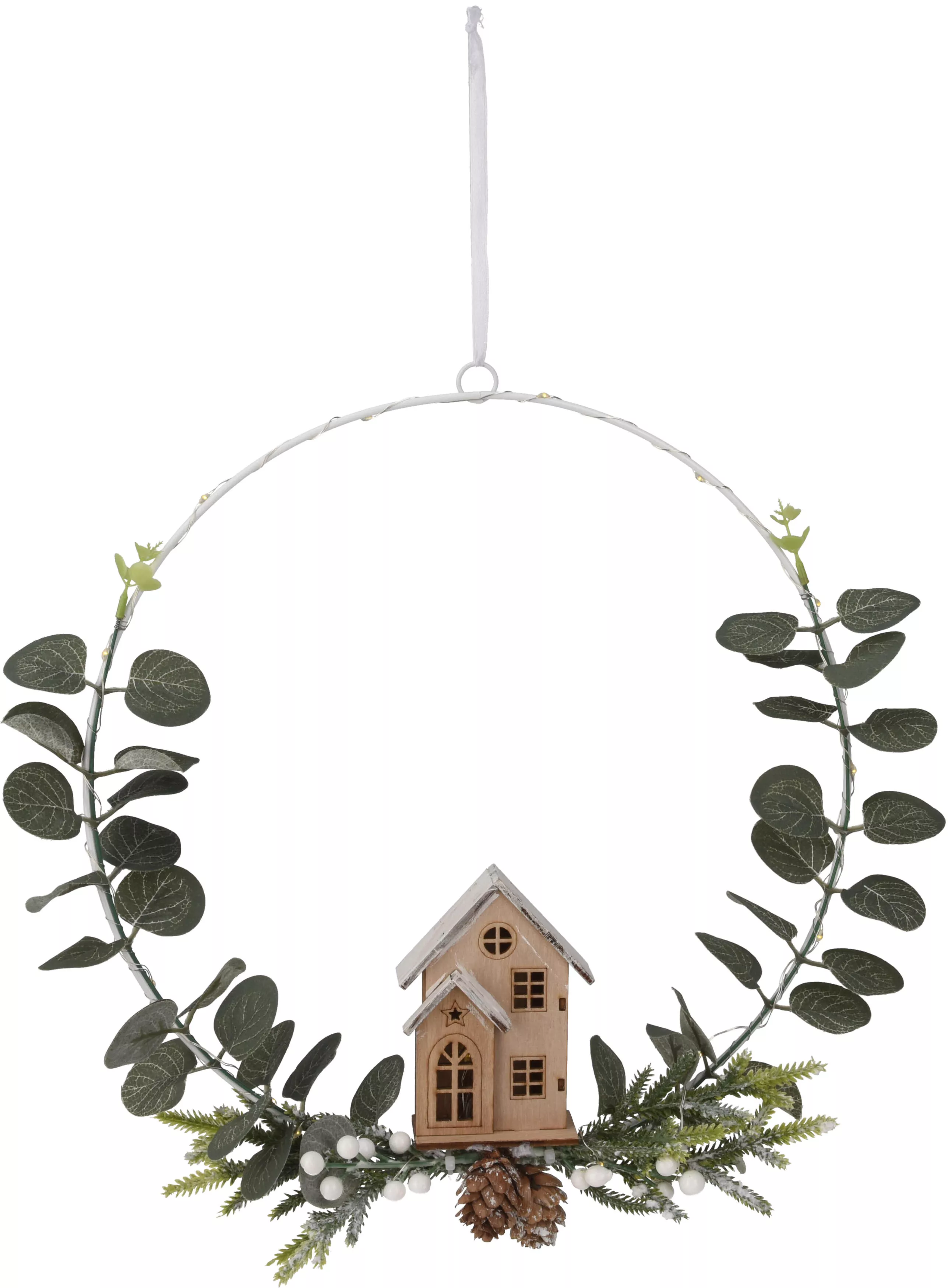 Couronne LED avec maison HOME
