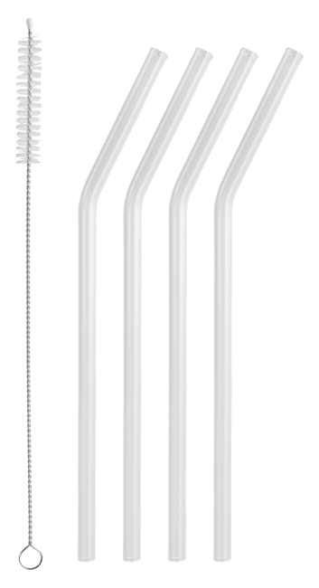 Lot de 4 pailles en verre DAY