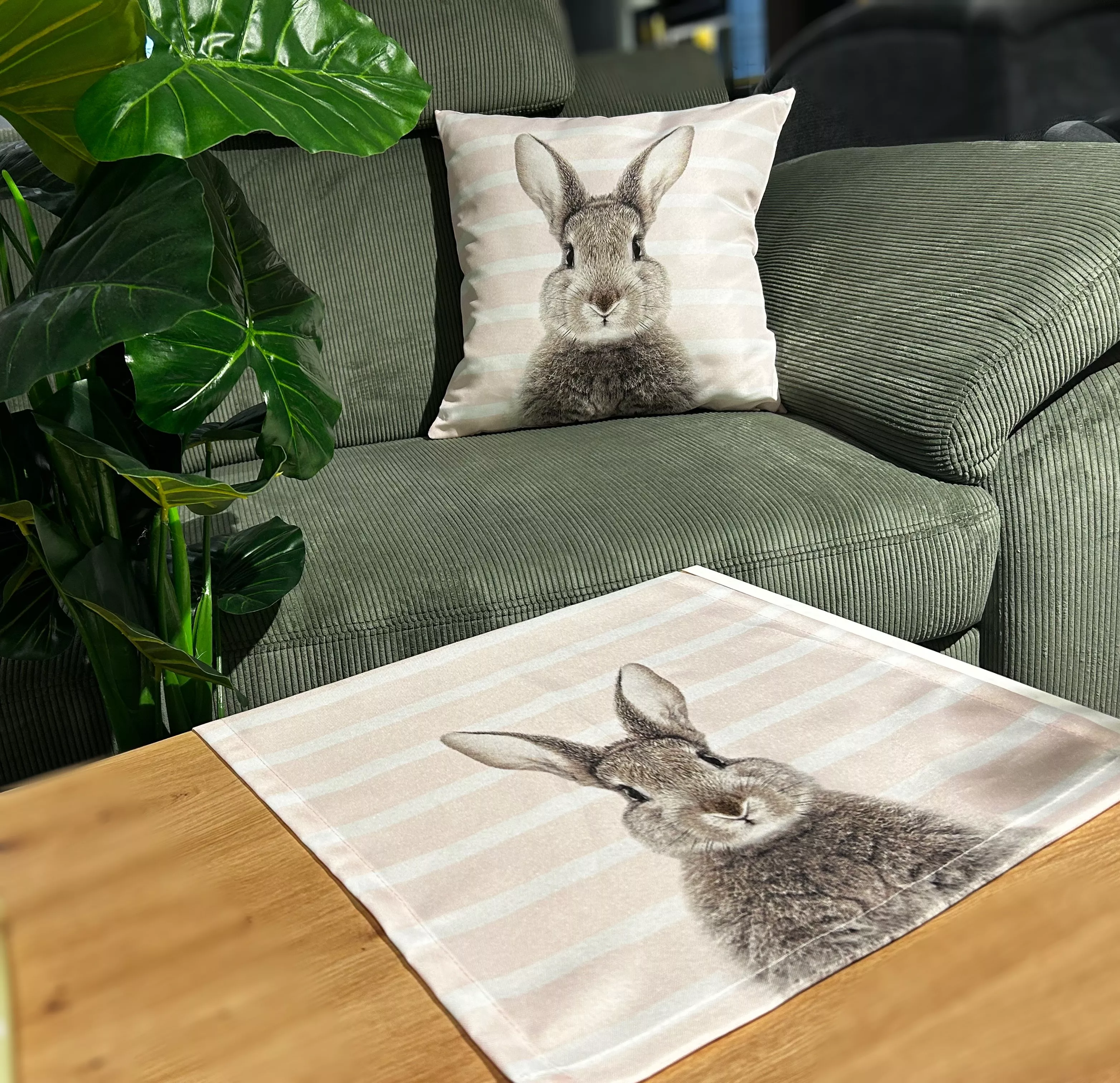 Coussin tête de lapin ROGER