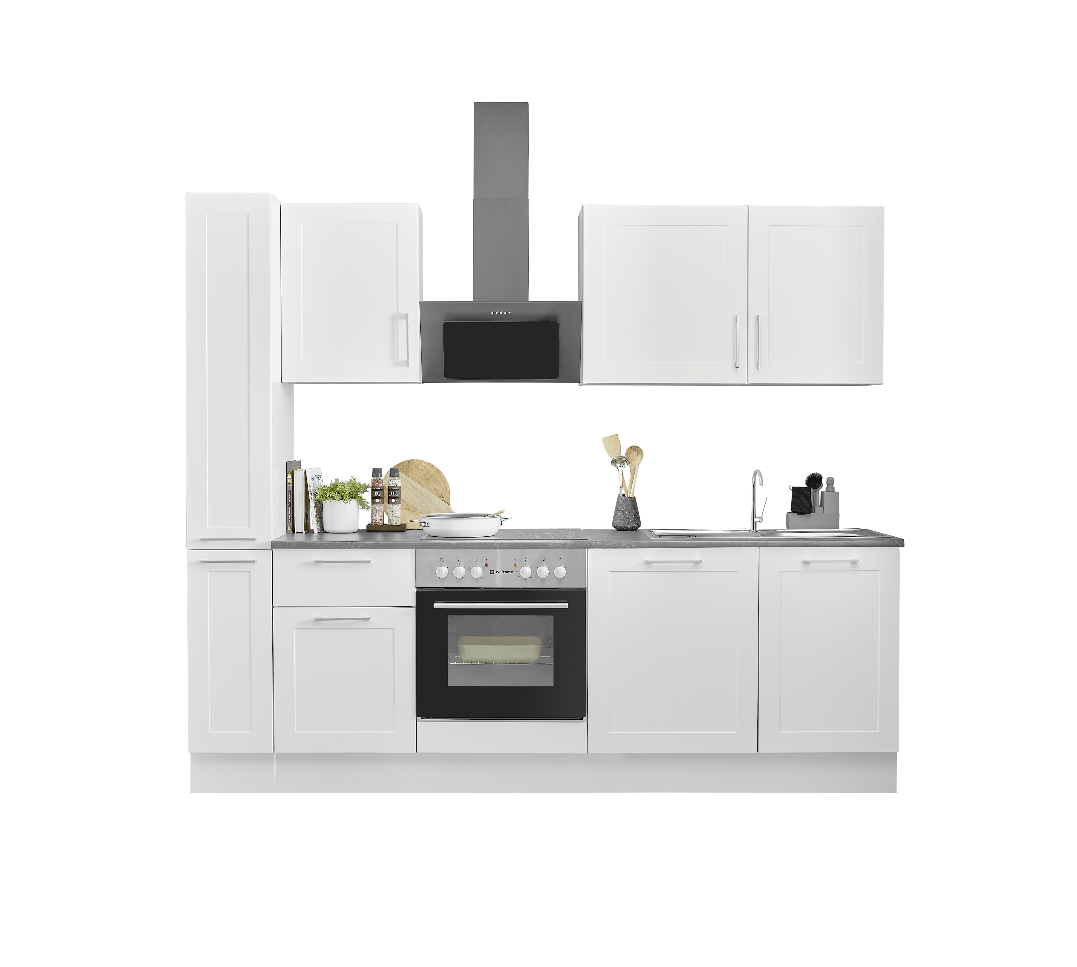 Bloc cuisine avec électroménager HASTINGS (bloc cuisine - armoire coulissante) I Bloc cuisine avec électroménager HASTINGS (bloc cuisine - armoire coulissante) I