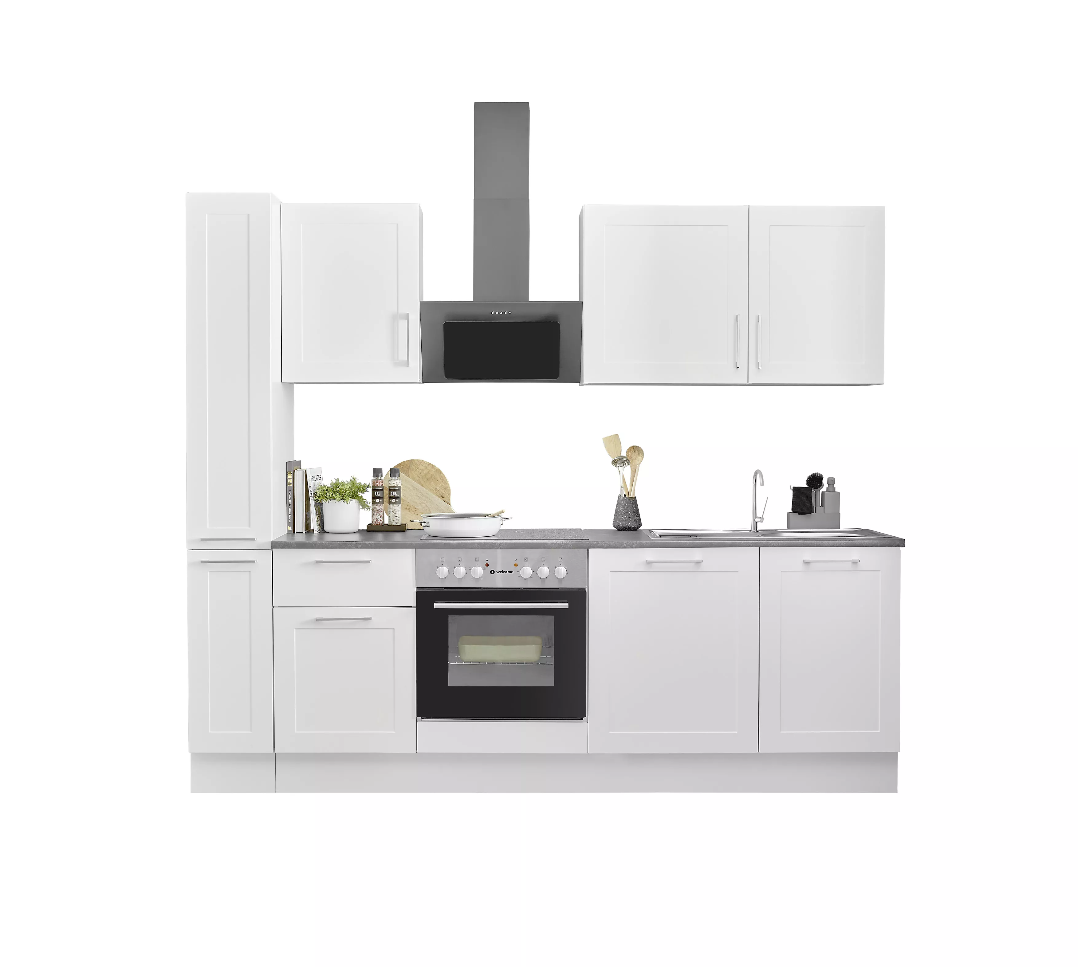 Bloc cuisine avec électroménager HASTINGS (bloc cuisine - armoire coulissante) I
