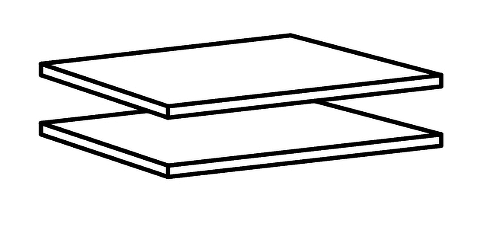 Lot de 2 tablettes amovibles 995 Lot de 2 tablettes amovibles 995