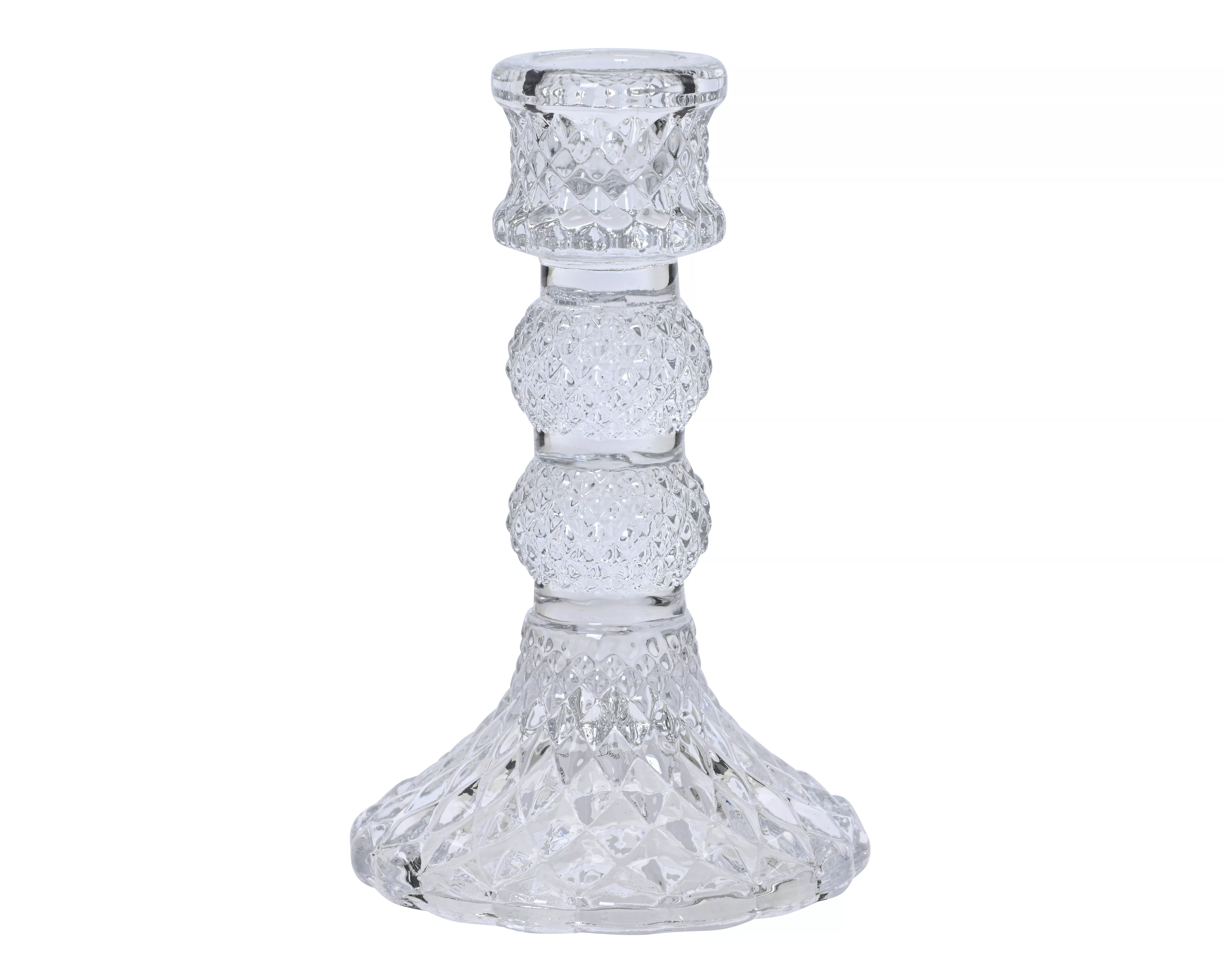 Bougeoir en verre pour chandelle GLAS