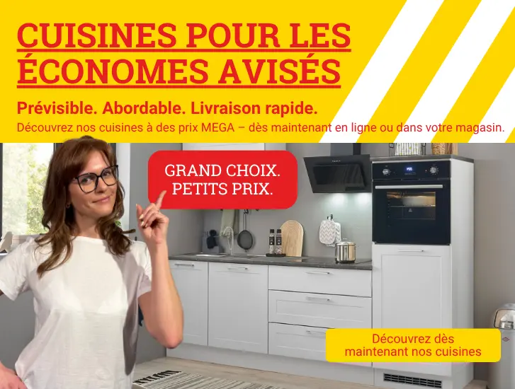 Des cuisines pour les petits malins qui savent faire des économies ! Découvrez nos cuisines ici >