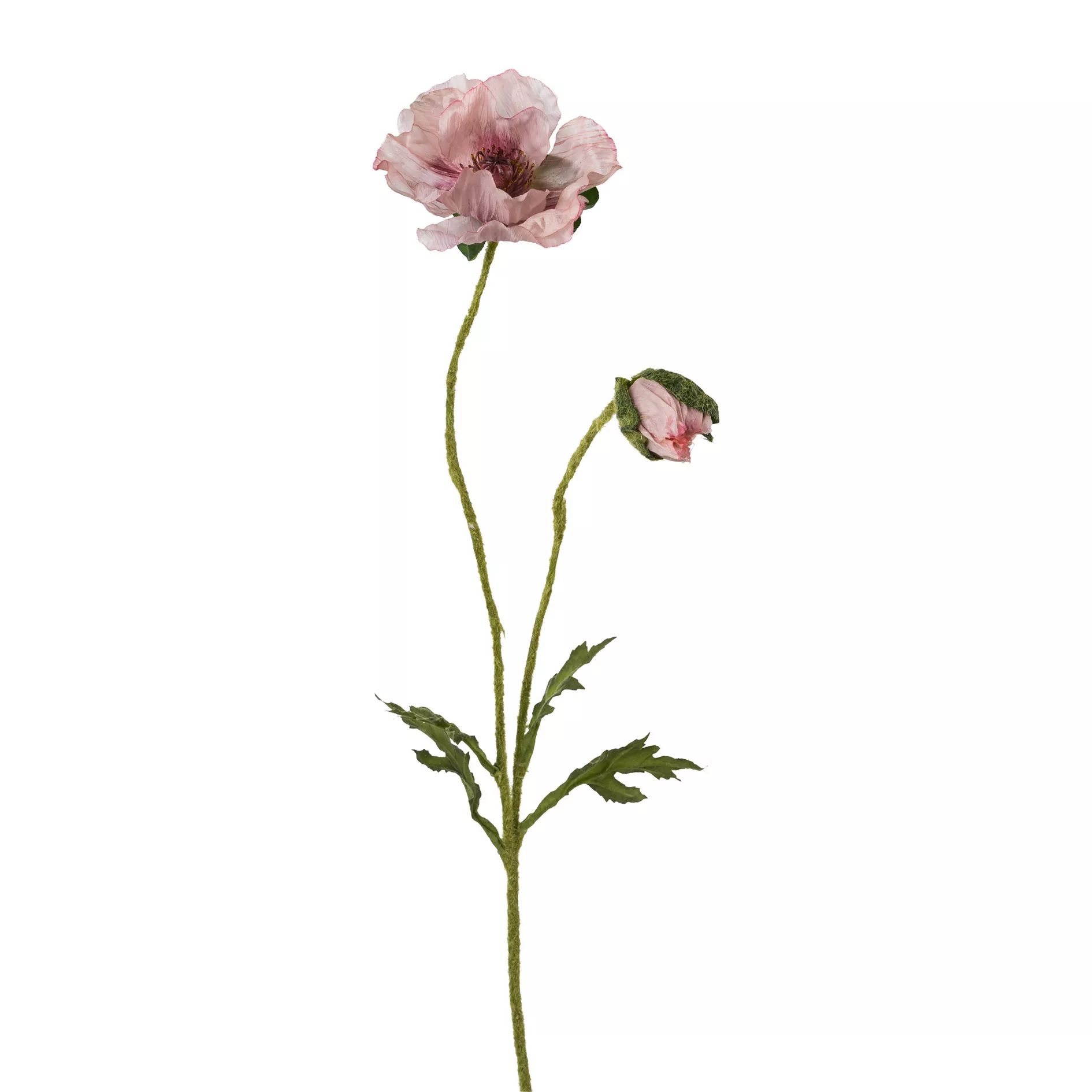 Fleur décorative avec bouton 66cm MOHN