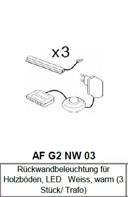 Rückwandbeleuchtungen 3er-Set RAVENNA AF G2 NW 03