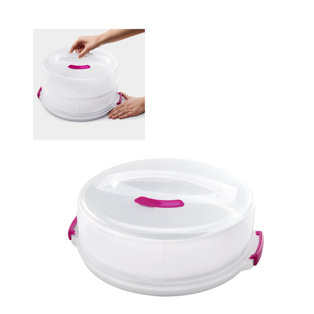 Boîte de transport pour gâteau en plastique