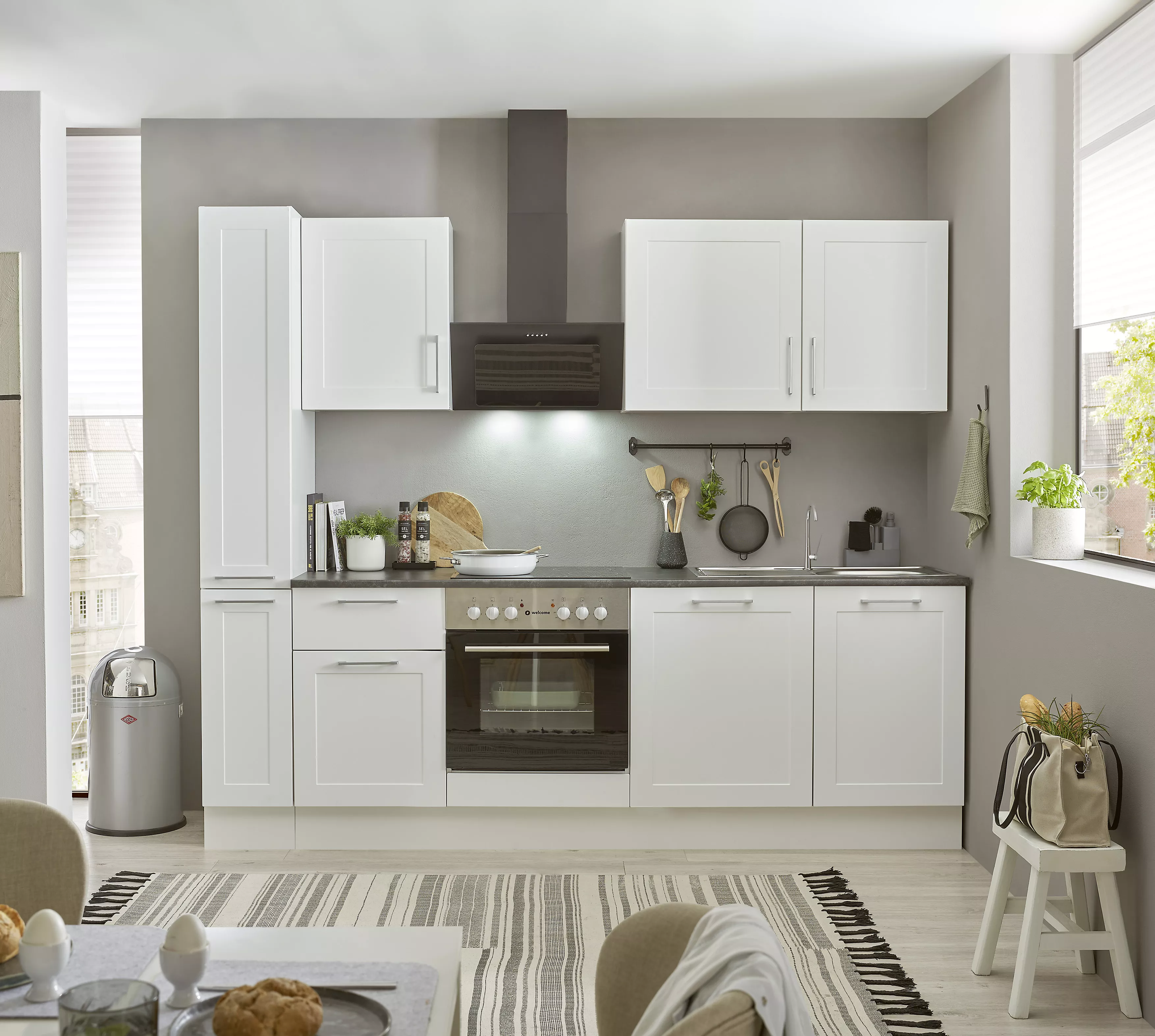 Bloc cuisine avec électroménager HASTINGS (bloc cuisine - armoire coulissante) I