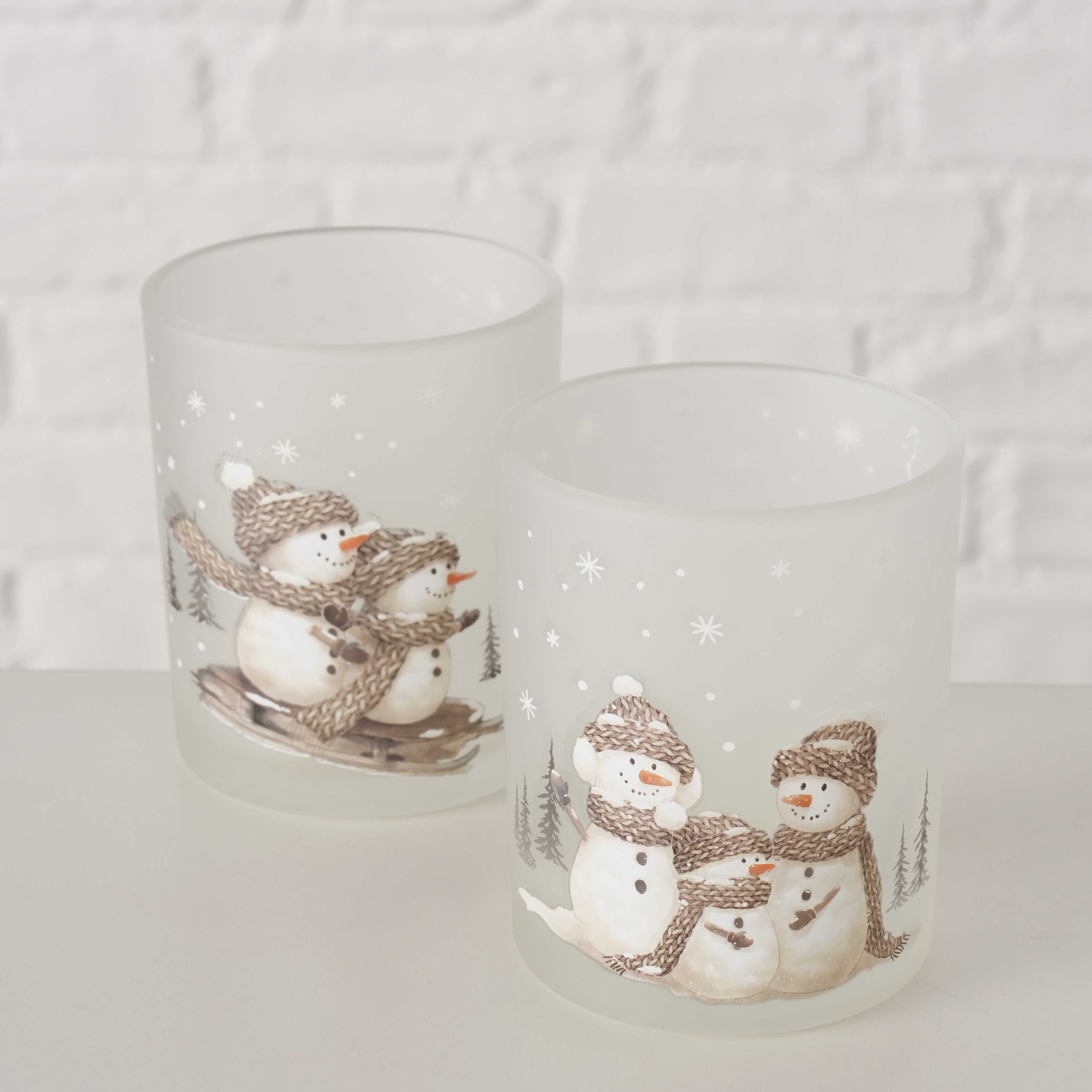 Photophore bonhomme de neige FROSTY Photophore bonhomme de neige FROSTY