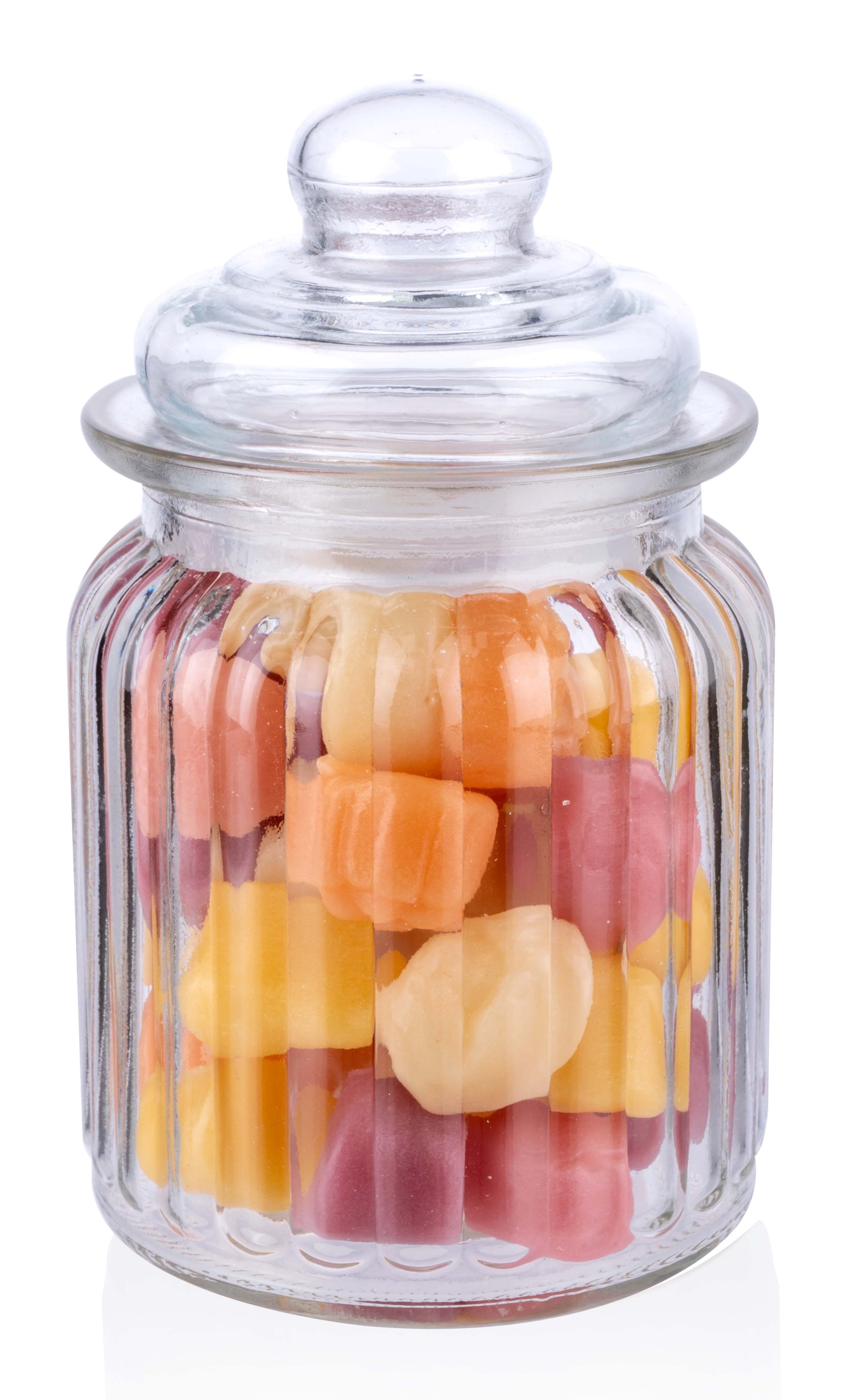 Pot à bonbons en verre avec couvercle ALPINA Pot à bonbons en verre avec couvercle ALPINA