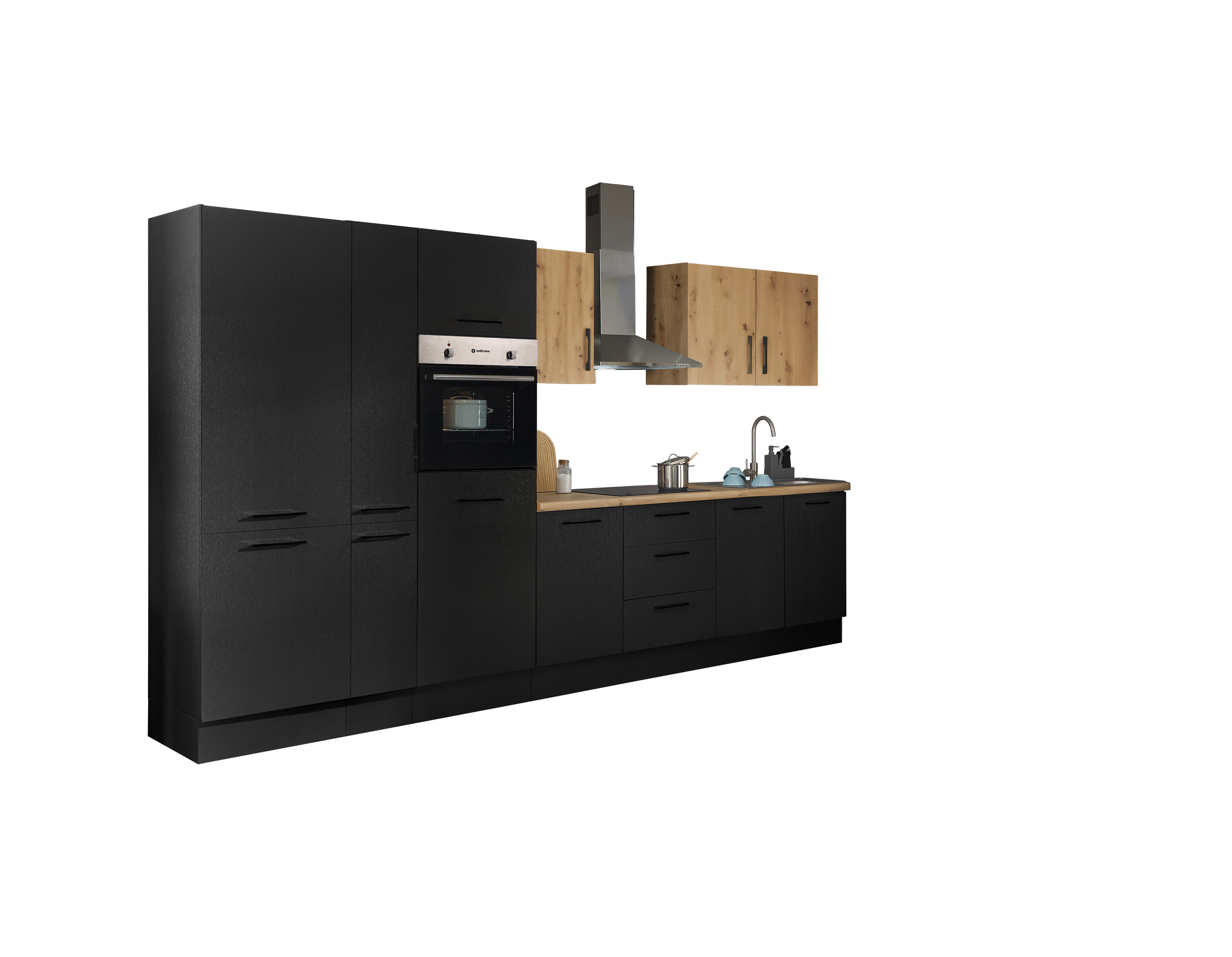 Bloc cuisine avec électroménager CORNWALL (bloc cuisine-four-réfrigérater-armoire coulissante) VII