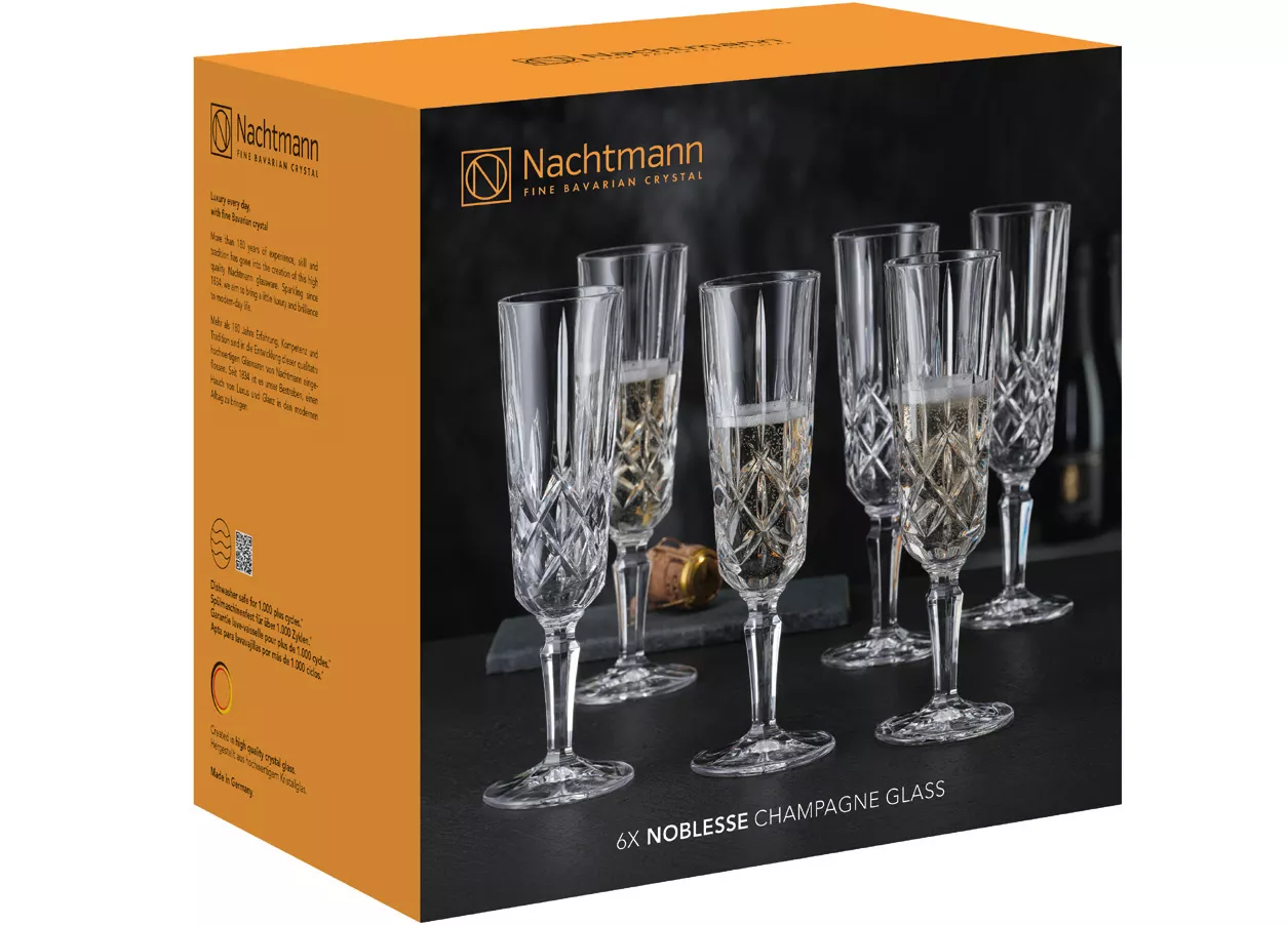Lot de 6 verres à champagne NOBLESSE