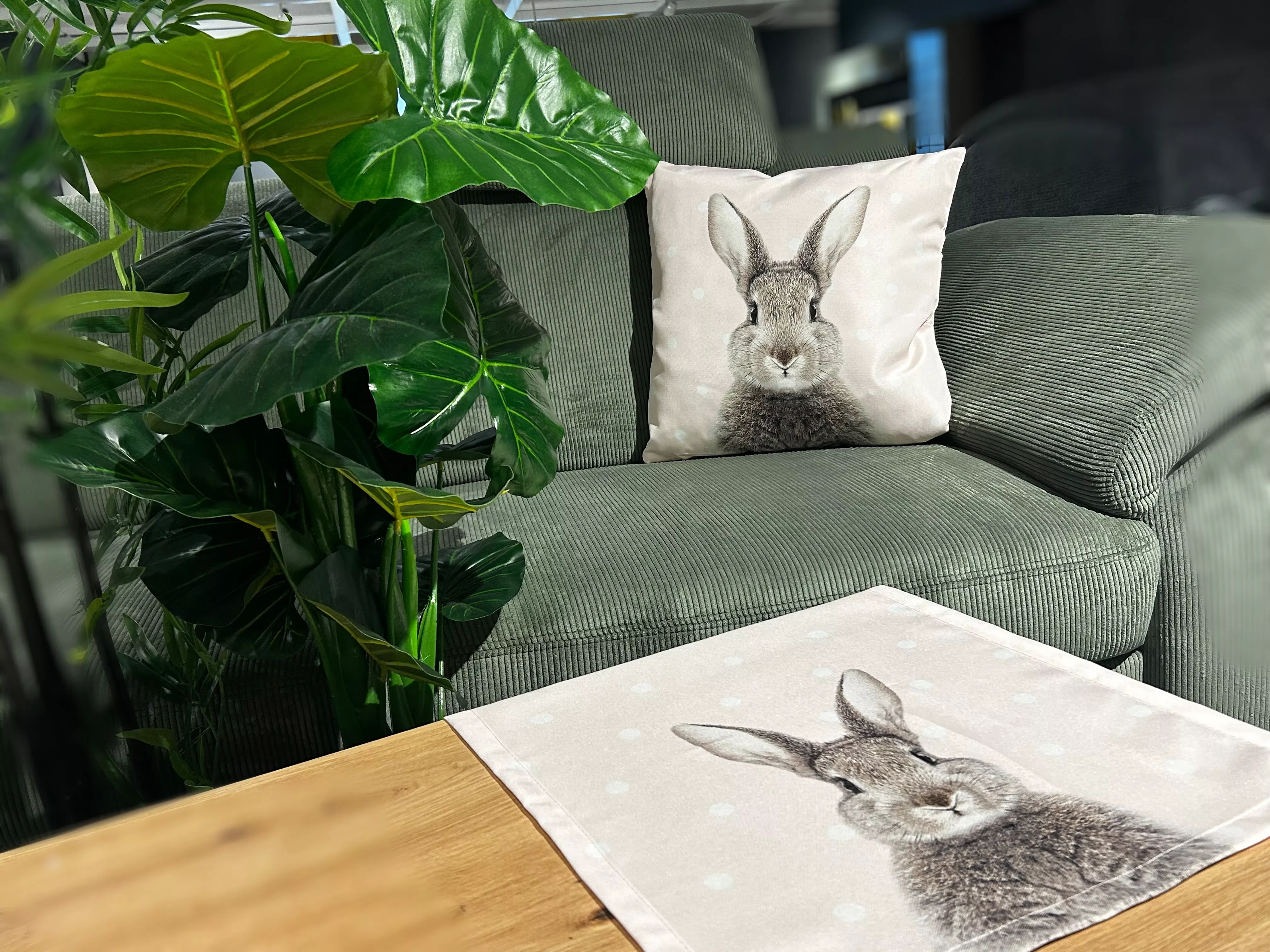 Chemin de table tête de lapin ROGER