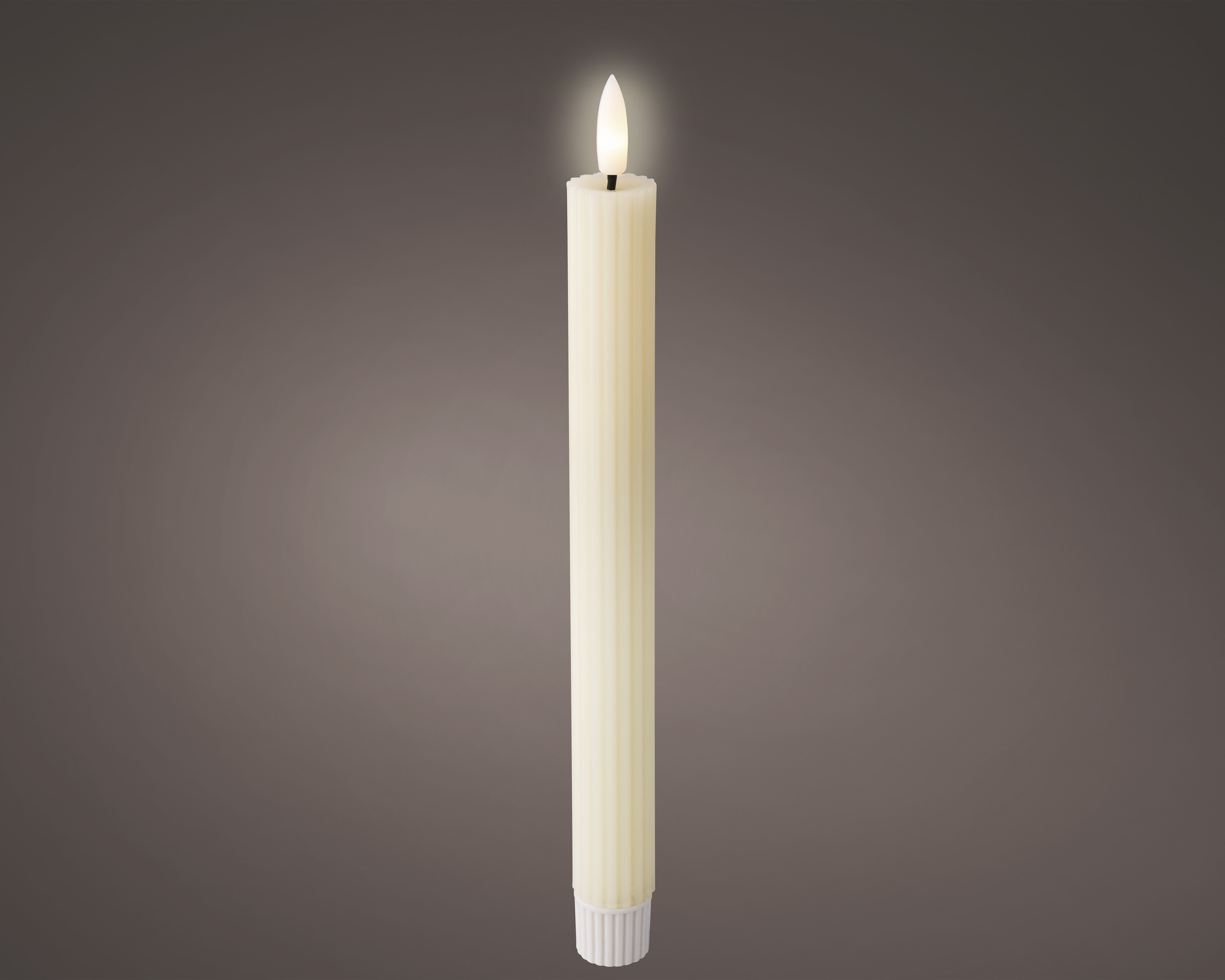 2 Bougies chandelles flamme 3D LED cire blanche