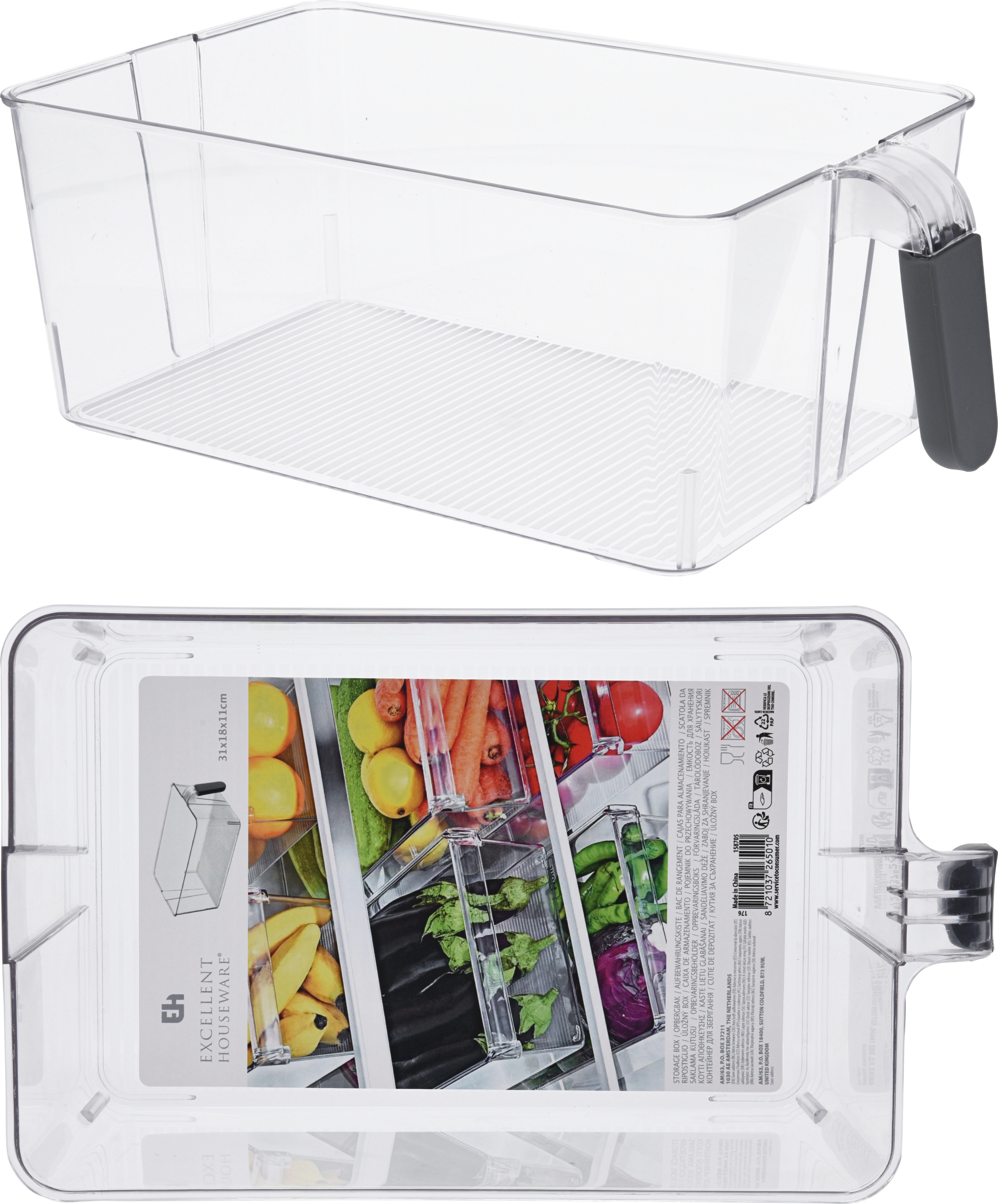 Boîte avec poignée pour frigo EH