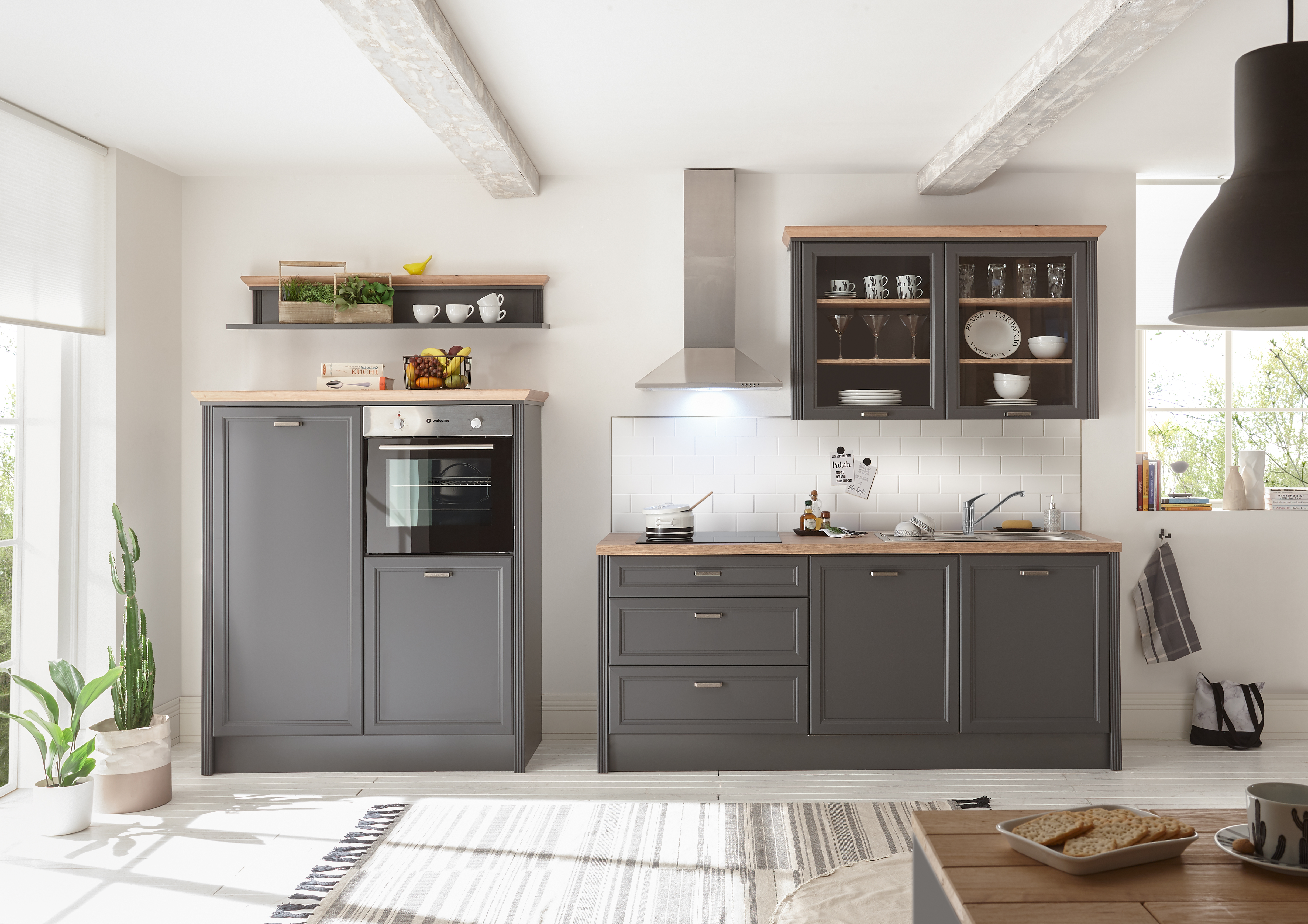 Bloc cuisine avec électroménager JASMIN (étagère) I Bloc cuisine avec électroménager JASMIN (étagère) I