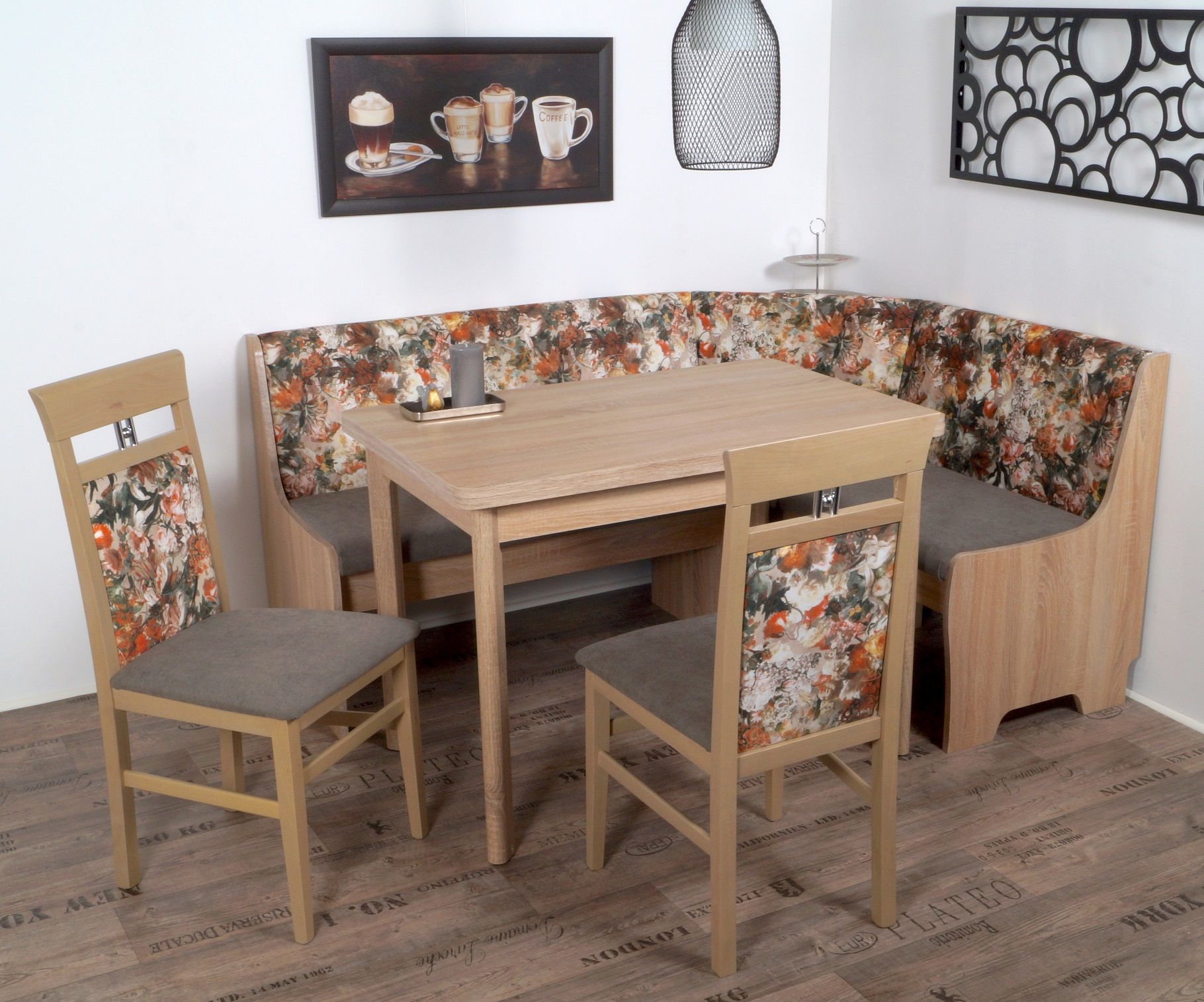 Coin repas avec banquette d'angle 4 éléments BREMEN MT