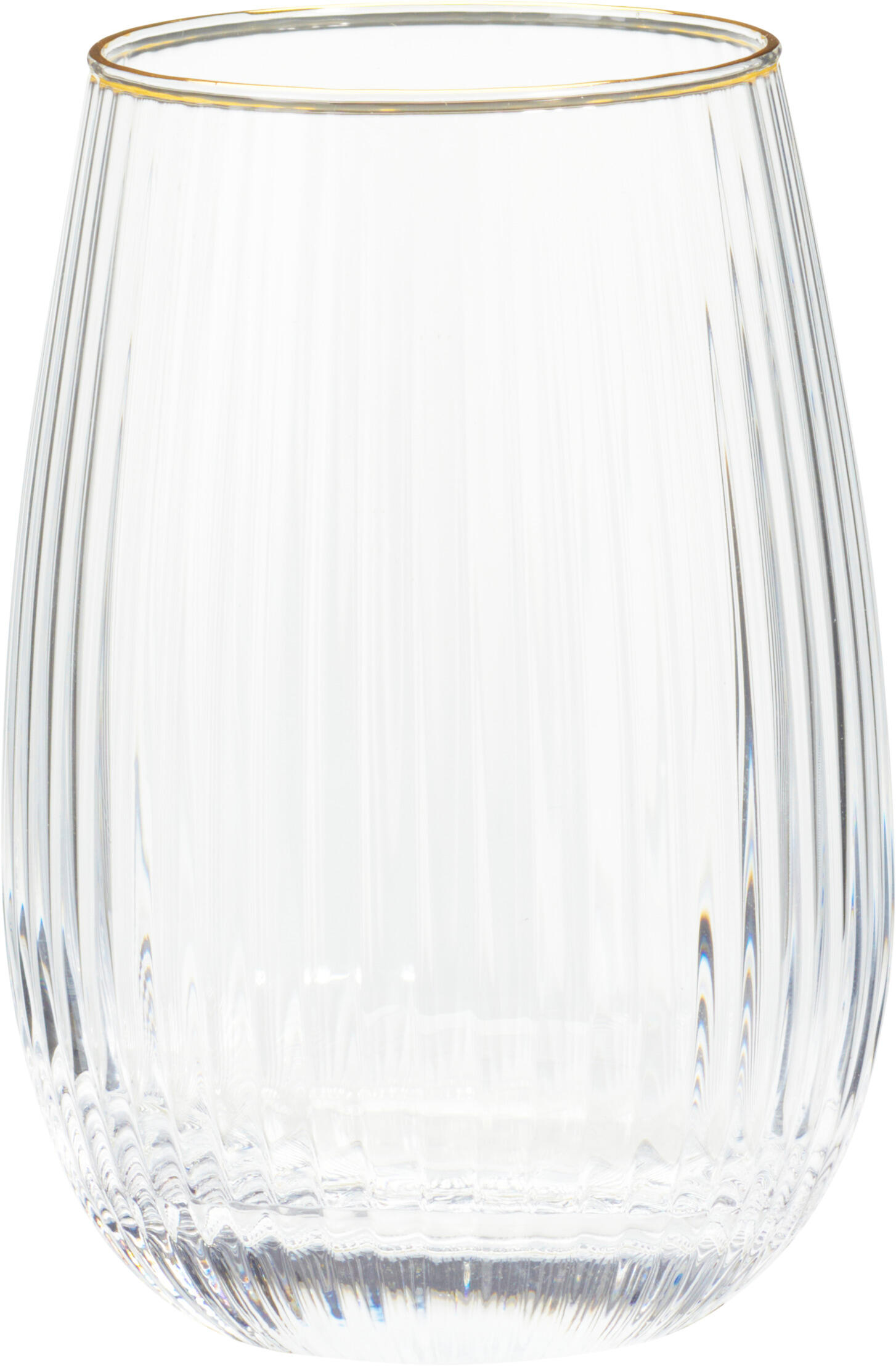 Verre à eau à bordure dorée EH