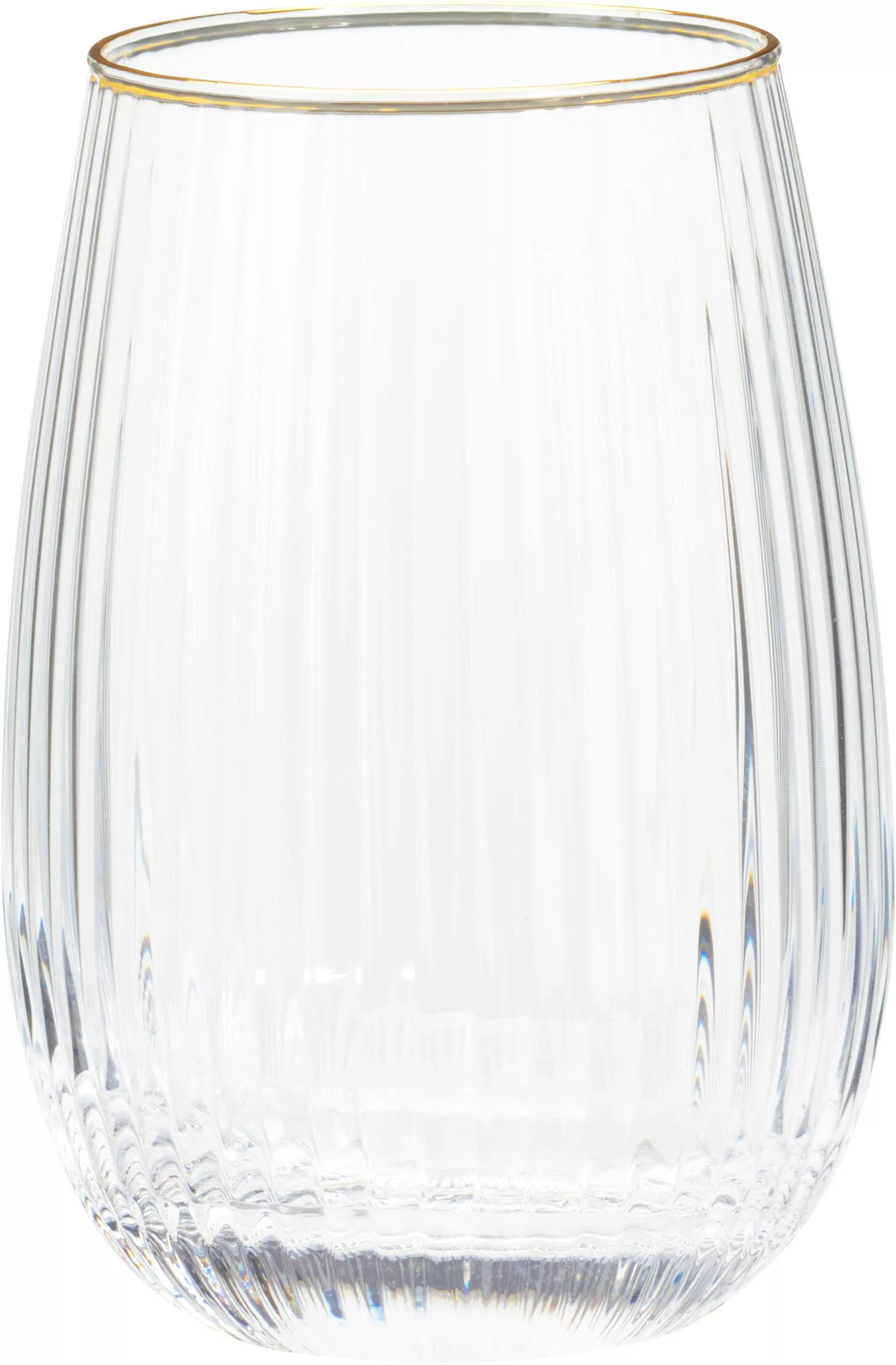 Verre à eau à bordure dorée EH