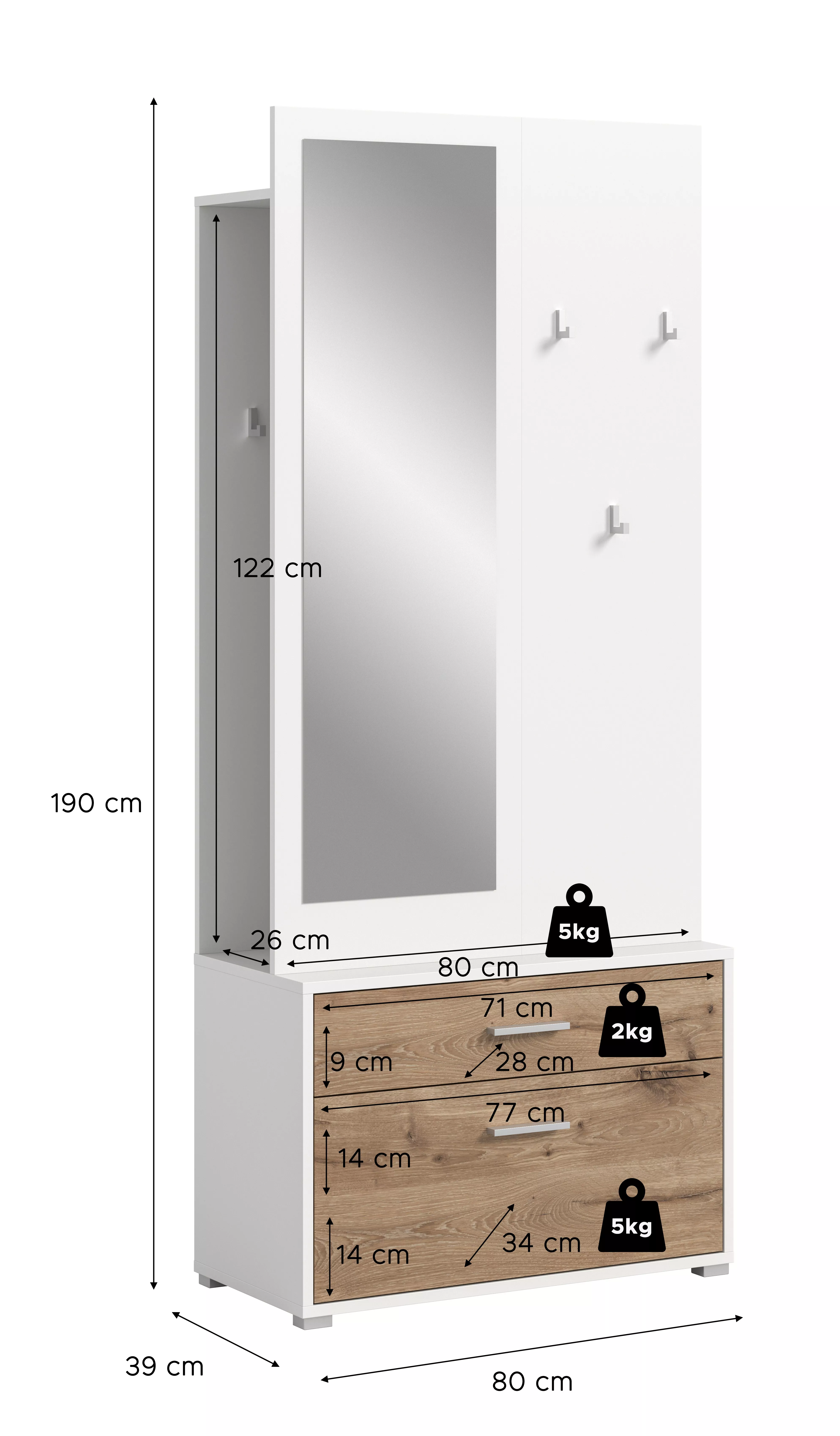 Kompaktgarderobe POLO