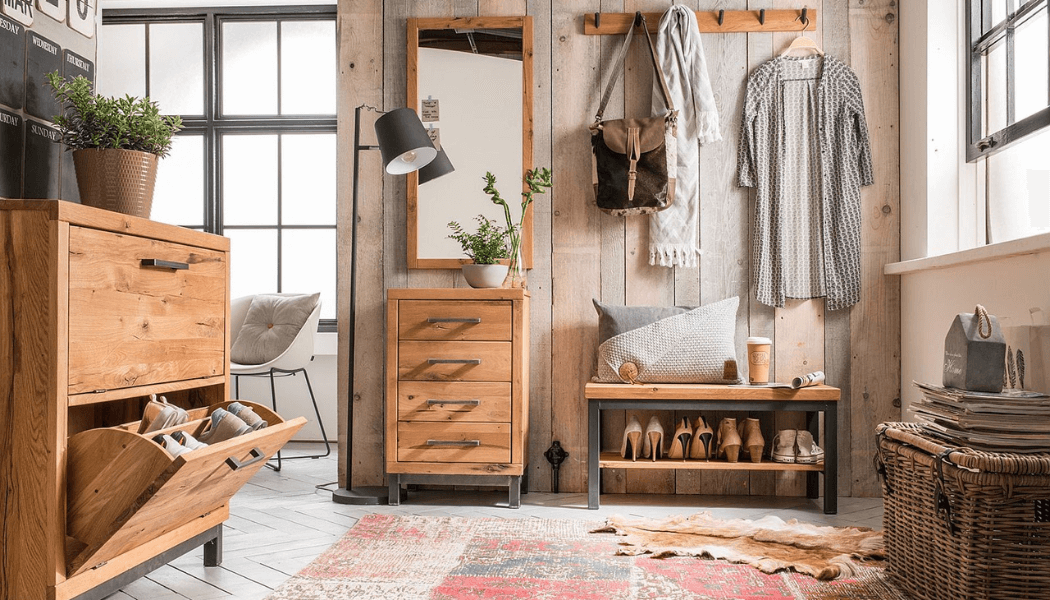 Combinaison de vestiaires 5 pièces BREST,chêne sauvage massif naturel avec fentes de croissance, L/H/P env. 220/185/45 cm Combinaison de vestiaires 5 pièces BREST,chêne sauvage massif naturel avec fentes de croissance, L/H/P env. 220/185/45 cm