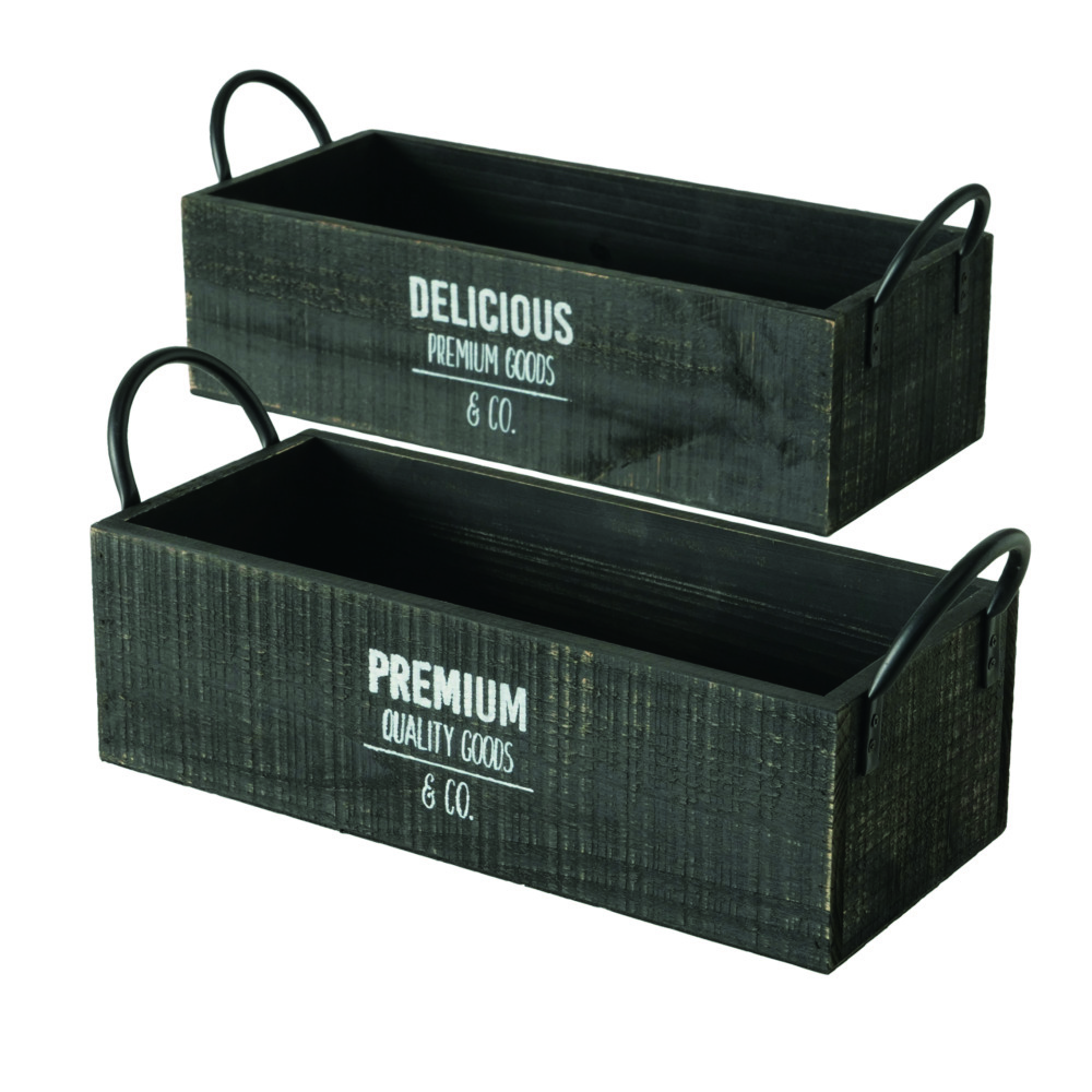 Petit panier décoratif ton noir PREMIUM