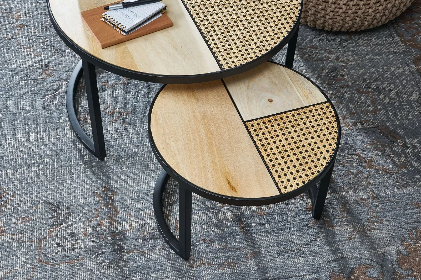 Lot de 2 tables gigognes LAMPANG