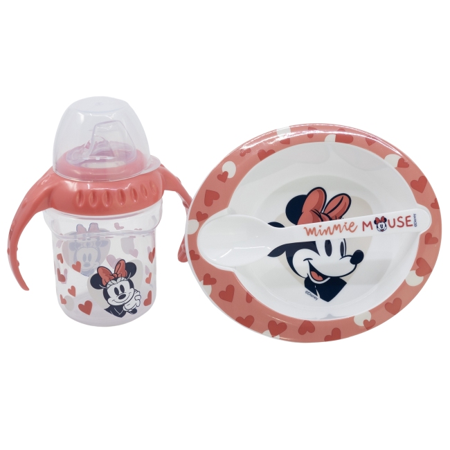 Set vaisselle pour bébé 3 éléments Minnie Mouse BABY
