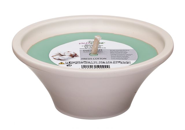 Bougie parfumée dans pot en céramique FRESH COTTON